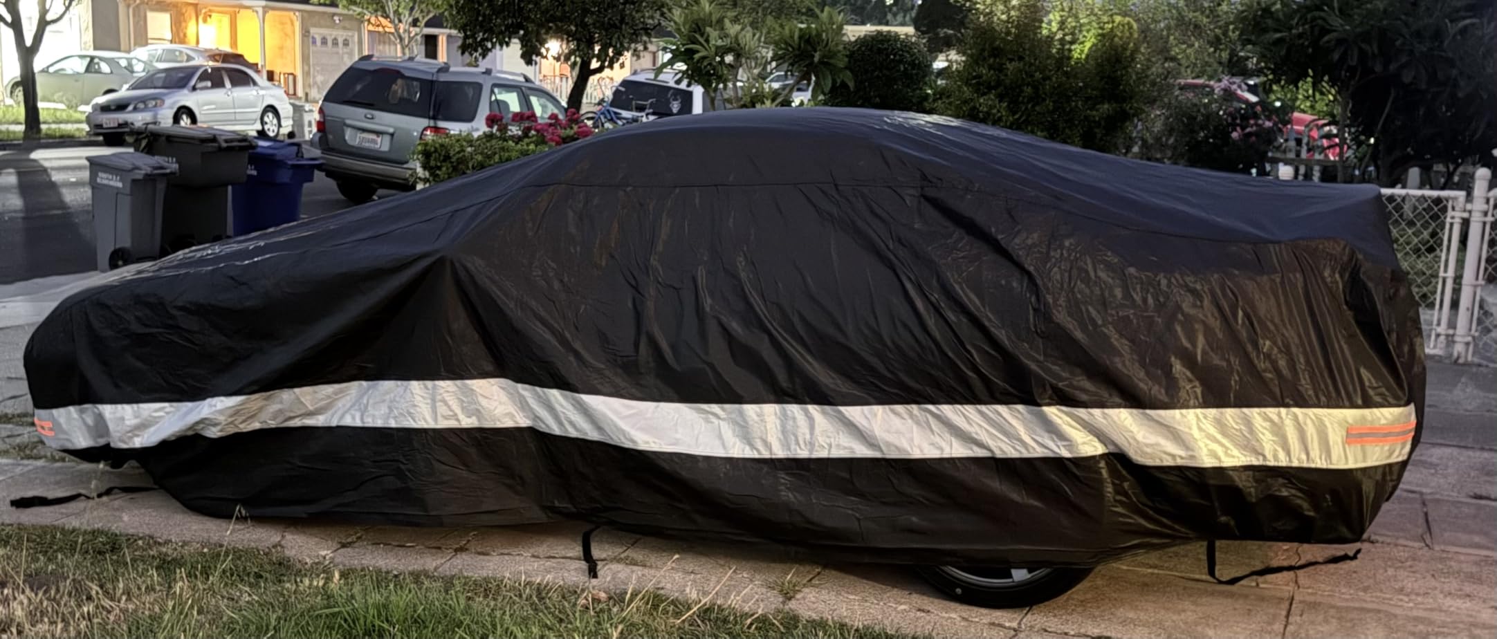 10 Layer Coupe Car Cover Waterproof All Weather for Automobiles,100% Waterproof Outdoor Car Covers Rain Snow UV Dust Protection. Custom Fit for Ford Mustang,Chevy Camaro,Porsche 911,etc customer photo 1