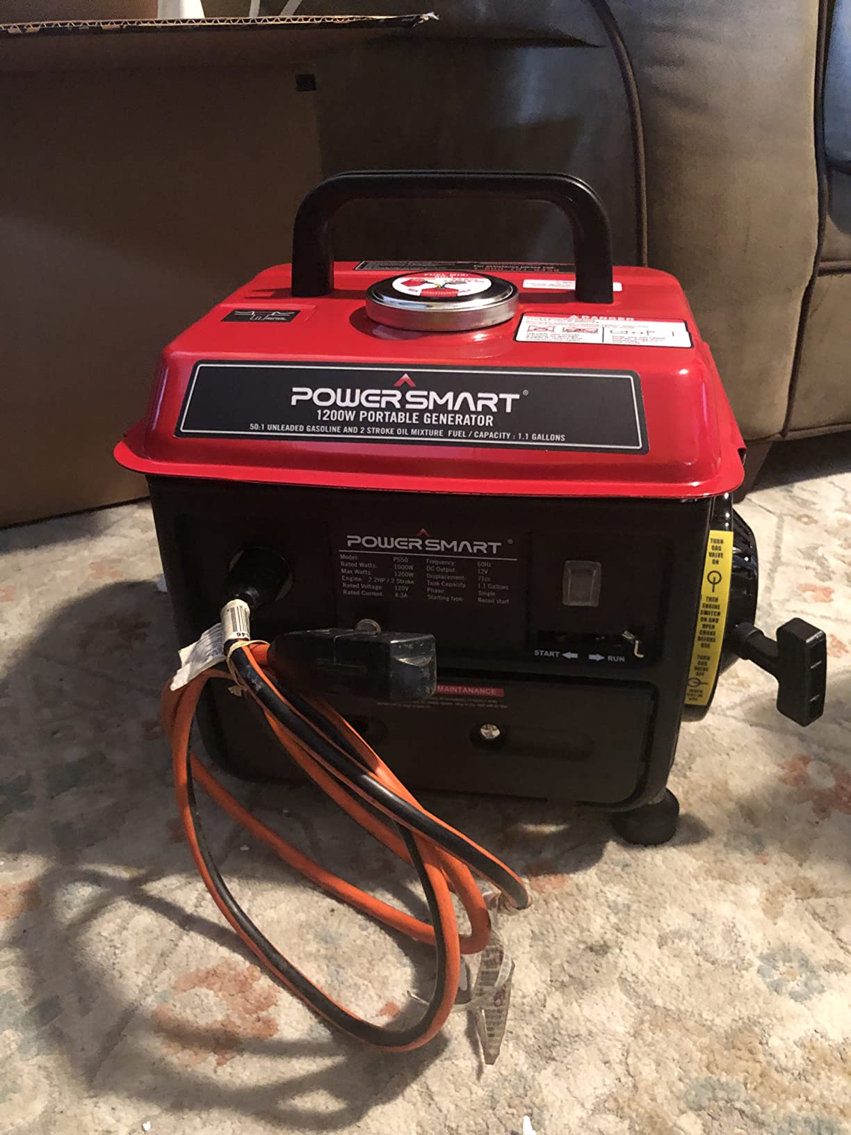 PowerSmart 1200 Watt Portable Generator for Camping customer photo 1