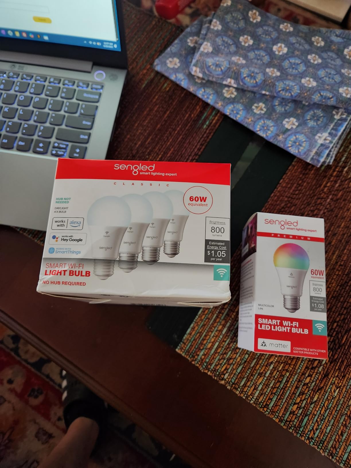 Sengled Matter LED Smart Light Bulb (A19), Multicolor, Compatible with Alexa, 60W Equivalent, 800LM, Instant Pairing, 1-Pack customer photo 2