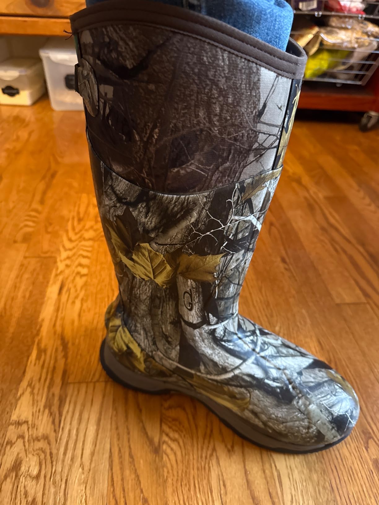 TIDEWE Rubber Hunting Boots, Waterproof Insulated Sturdy Outdoor customer photo 1