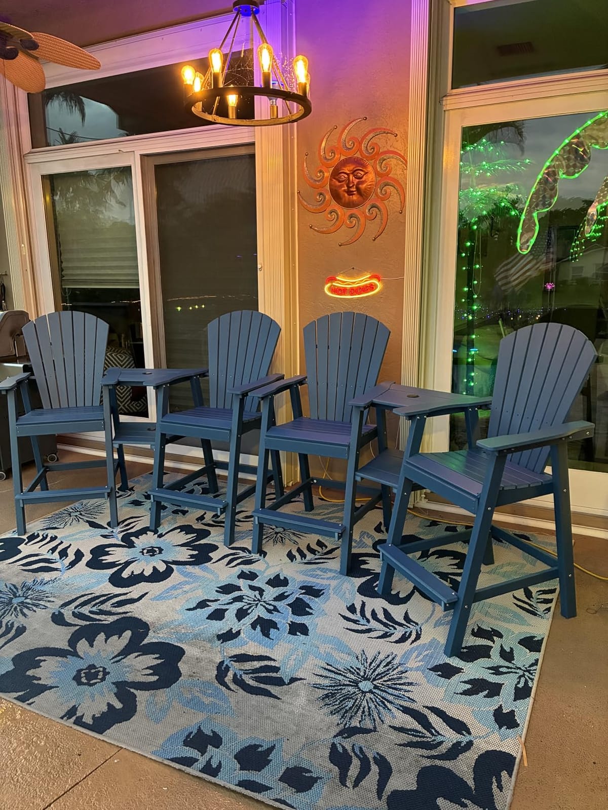 FOOWIN Tall Adirondack Chairs Set of 2 with Double Connecting Trays customer photo 2