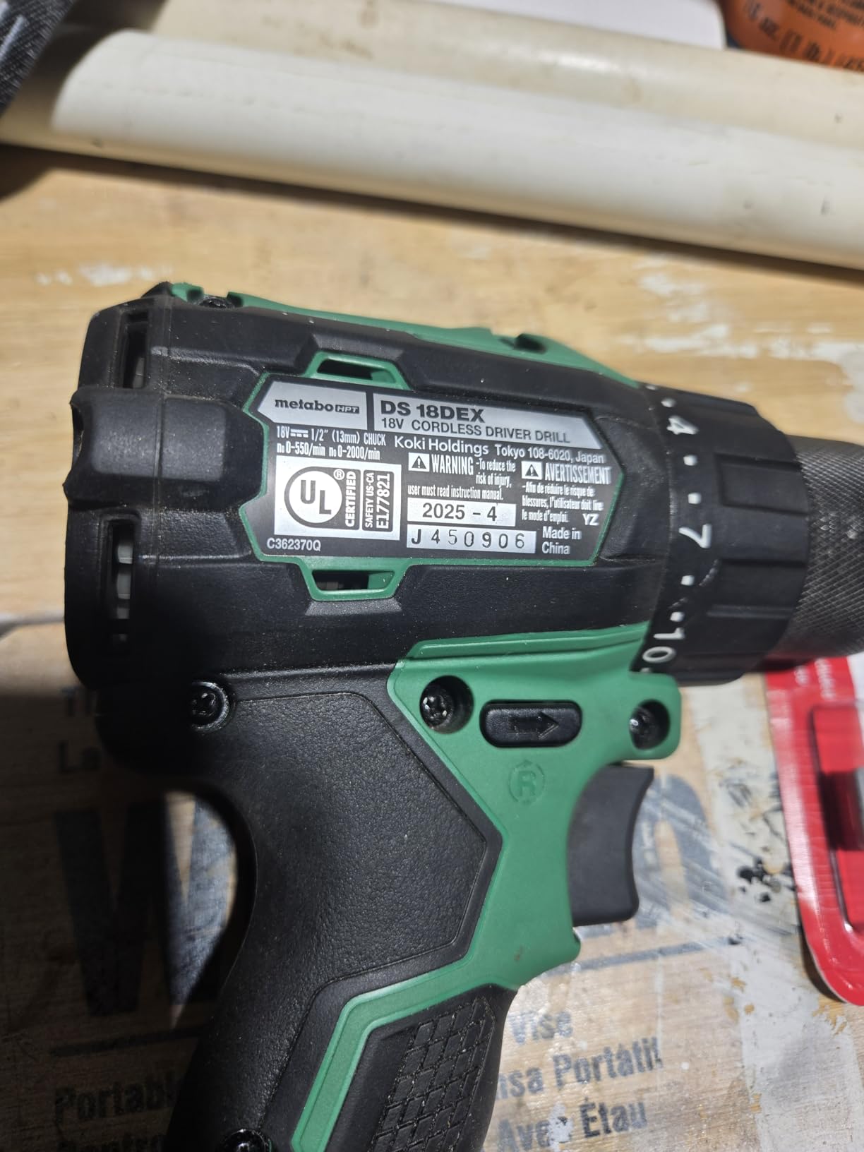 Metabo HPT 18V MultiVolt Cordless Brushless Driver Drill Kit, DS18DEX customer photo 2
