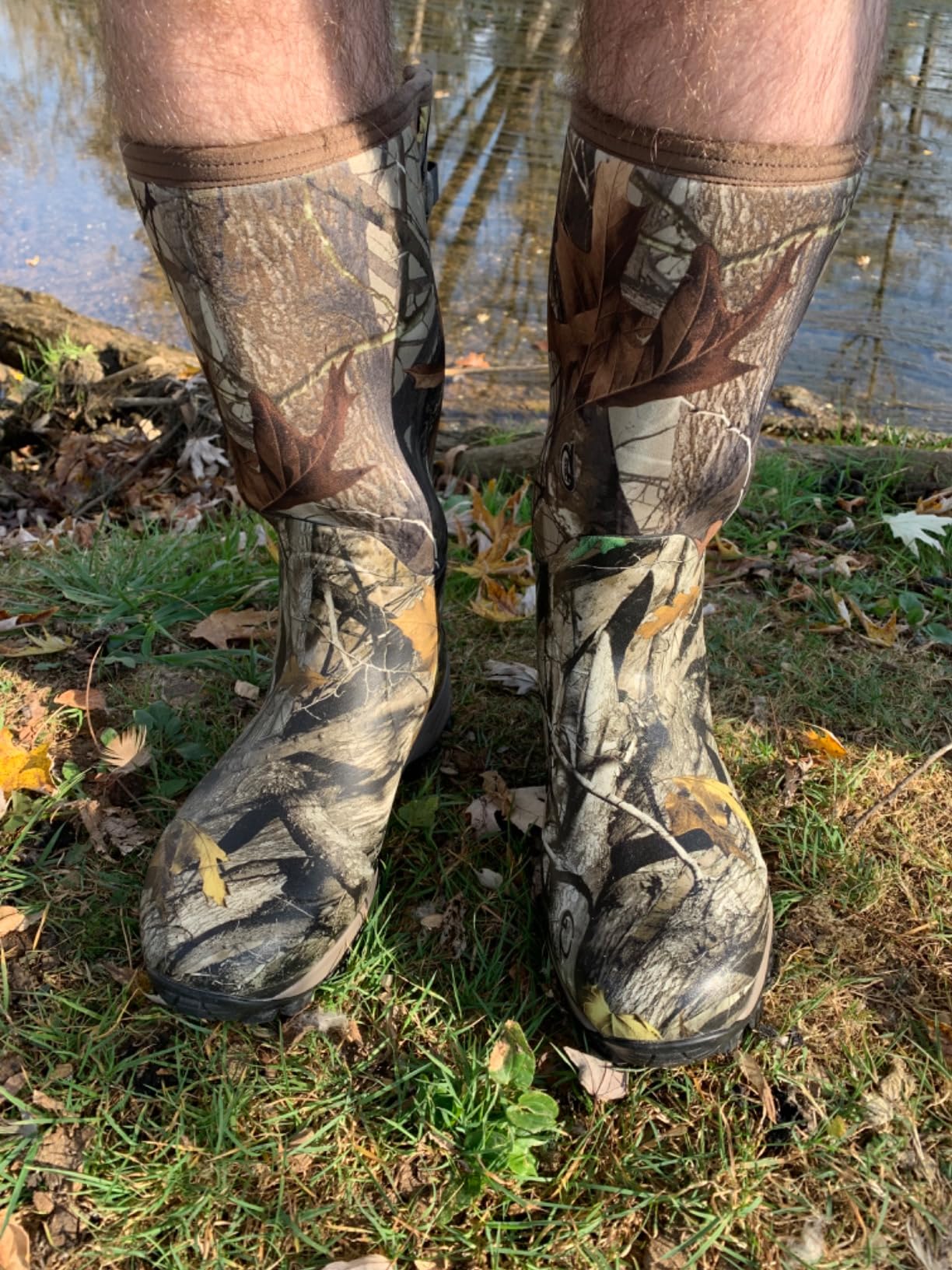Hunthor Hunting Boots for Men, Waterproof Insulated 6mm Neoprene Rubber Boots for Hunting and Outdoor Activities (Camo) customer photo 1