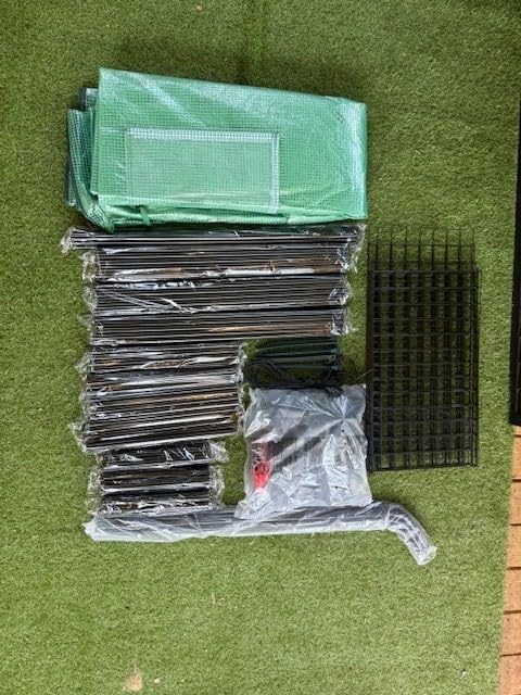 Ohuhu Small Greenhouse for Outdoors: 4 Tiers 6 Shelves Walk-in Indoor Green House Heavy Duty Plant Stands Reinforced Plastic PVC Cover Mini Portable Warm House for Outside, 4.8x2.5x6.4 FT customer photo 2