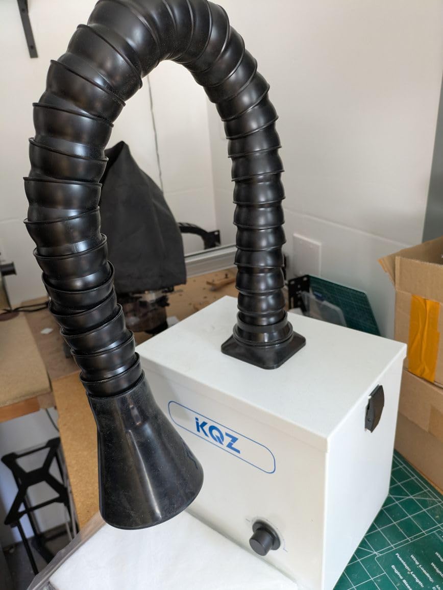 KQZ Laser Fume Extractor for Under 40W Laser Engraver with Display & Remote customer photo 1