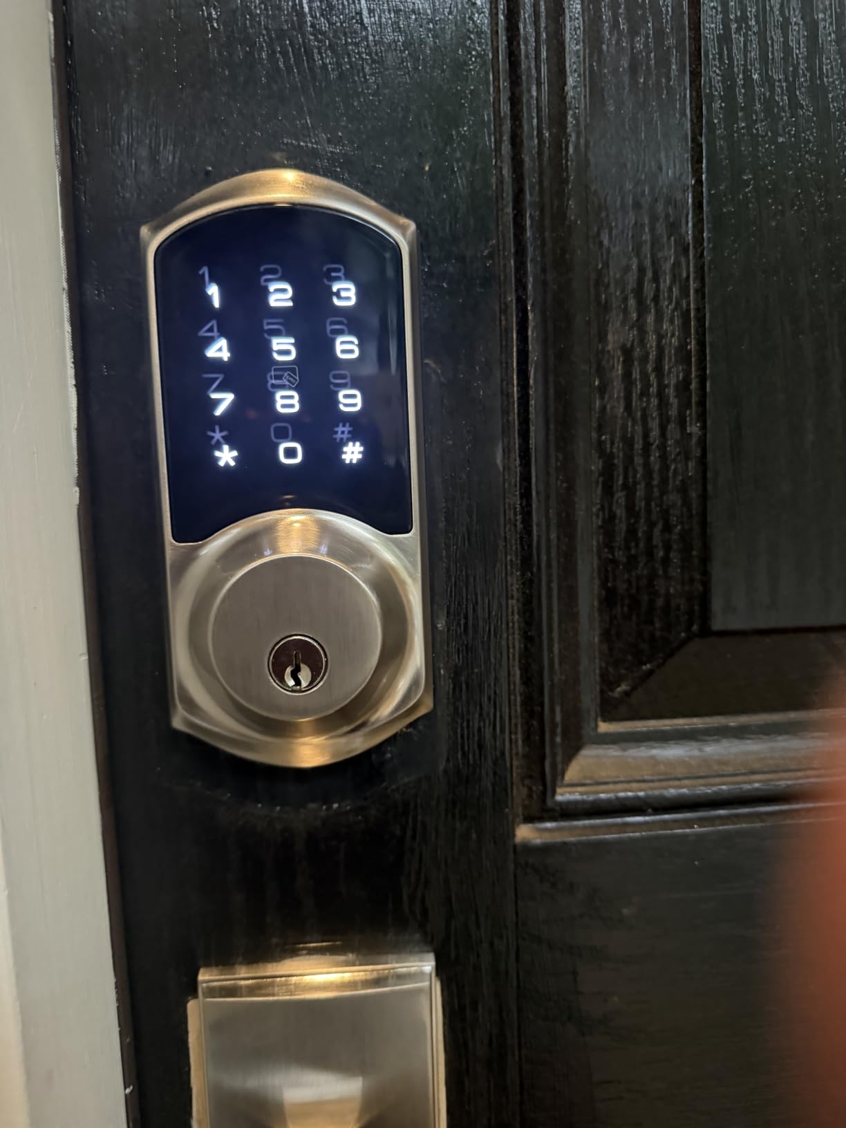 Veise VE06-H Smart Front Door Lock Handle Set, App Control, Matte Black customer photo 1