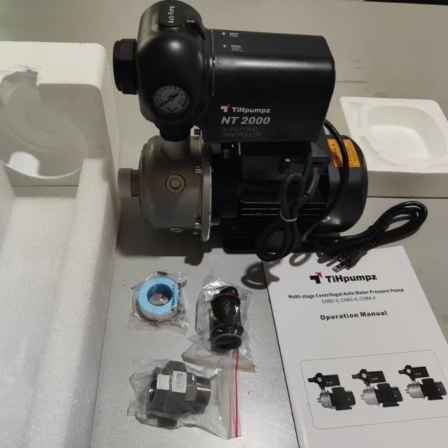 CHB Multistage Centrifugal Water Booster Pump for Whole House – 2/3HP, 110V/60Hz, Max Flow 78 GPM, High Flow for Multiple Bathrooms, Commercial & Farm Use(CHB2-3) customer photo 1