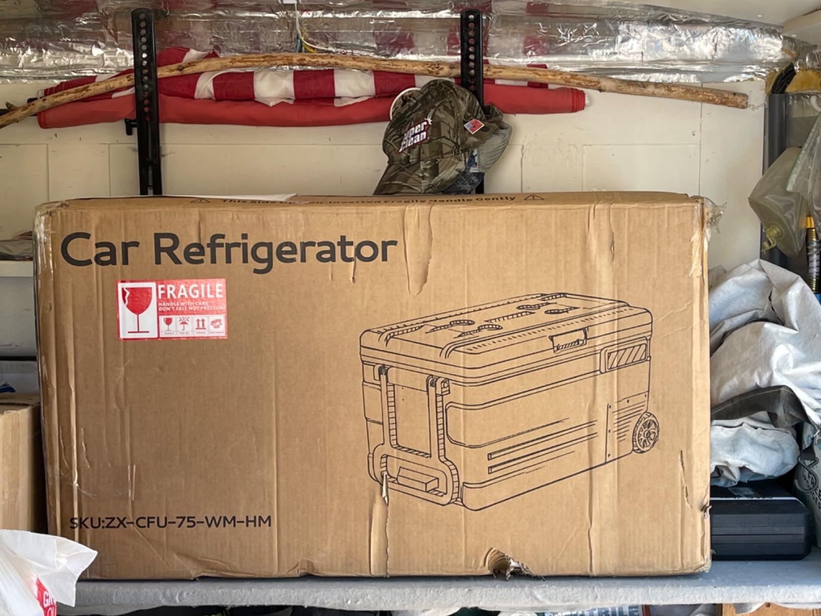 EKOJUCE 12V Refrigerator 69QT Portable Freezer with Wheels customer photo 2