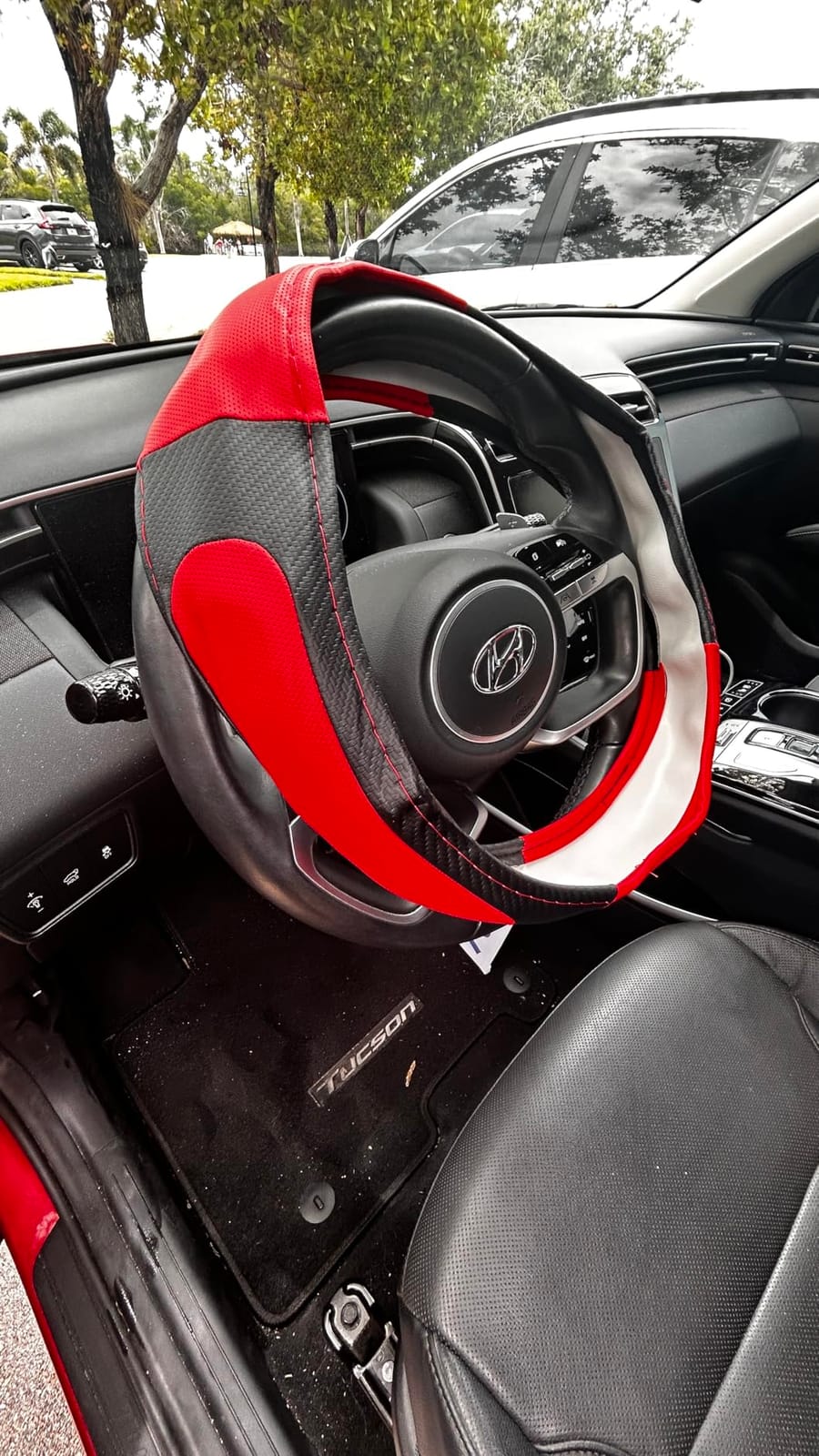 zipelo 14.5-15 Inch Ice Silk Steering Wheel Cover, Black customer photo 1