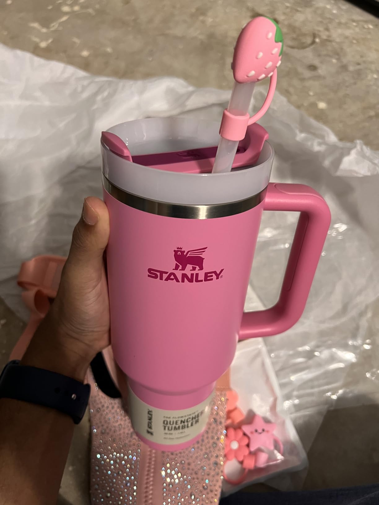 STANLEY Quencher H2.0 Tumbler with Handle and Straw 30 oz | Flowstate 3-Position Lid | Cup Holder Compatible for Travel | Insulated Stainless Steel Cup | BPA-Free | Rose Quartz 2.0 customer photo 2