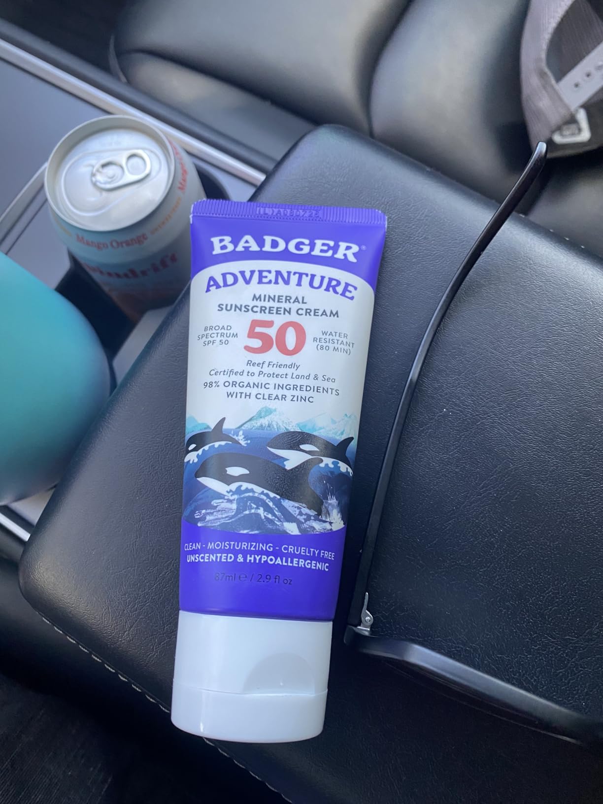 Badger Reef Safe Mineral Sunscreen SPF 50, Zinc Oxide, 2.9 fl oz customer photo 1