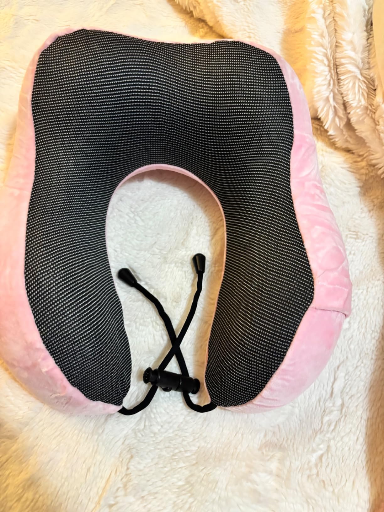 urnexttour Travel Pillow and Blanket Set Neck Pillow Airplane Foam Pink customer photo 1