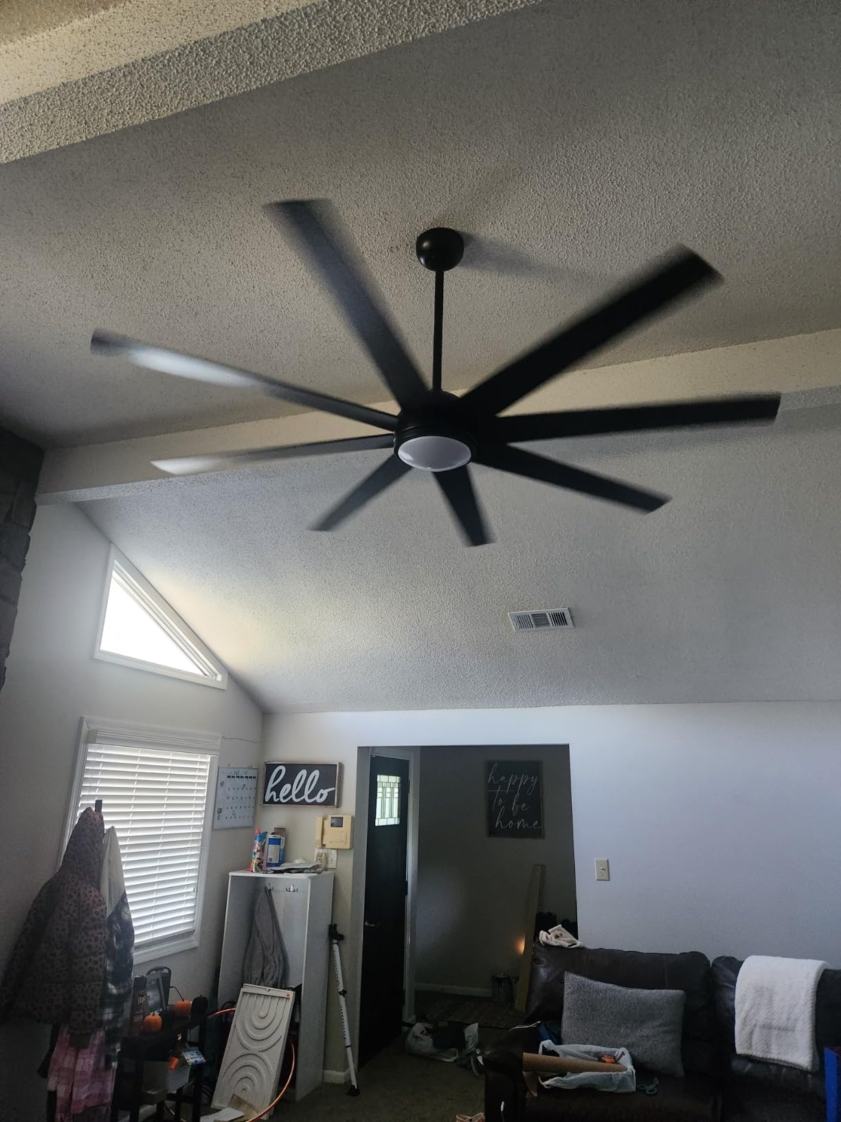 Fanbulous 72 inch Ceiling Ceiling Fan with Light and Remote, Black customer photo 2