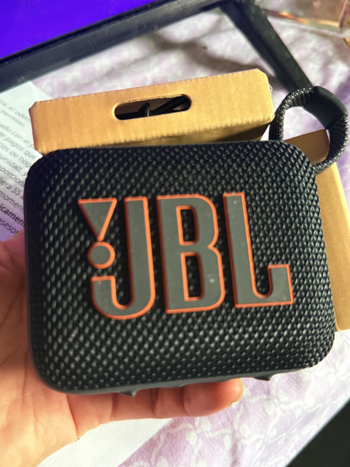 JBL Go 4 - Ultra-Portable, Waterproof and Dustproof Bluetooth Speaker, Big JBL Pro Sound with Punchy bass, 7-Hour Built-in Battery, Made in Part with Recycled Materials (Black) customer photo 2