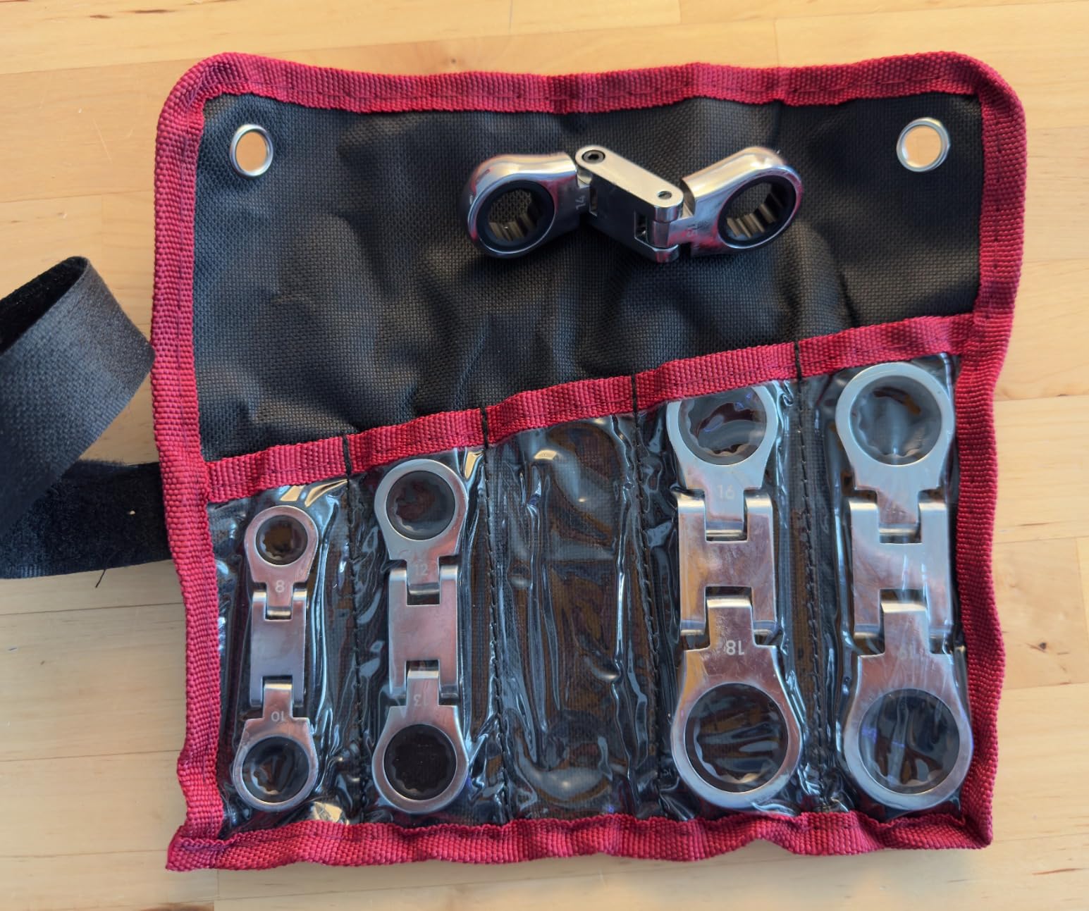 Stubby Wrenches Set, 72-Tooth Flex Head Ratcheting Wrench Set, Compact Double Box End Ratchet Wrench Metric 8-19mm 5 Pieces for Tight Spaces customer photo 2