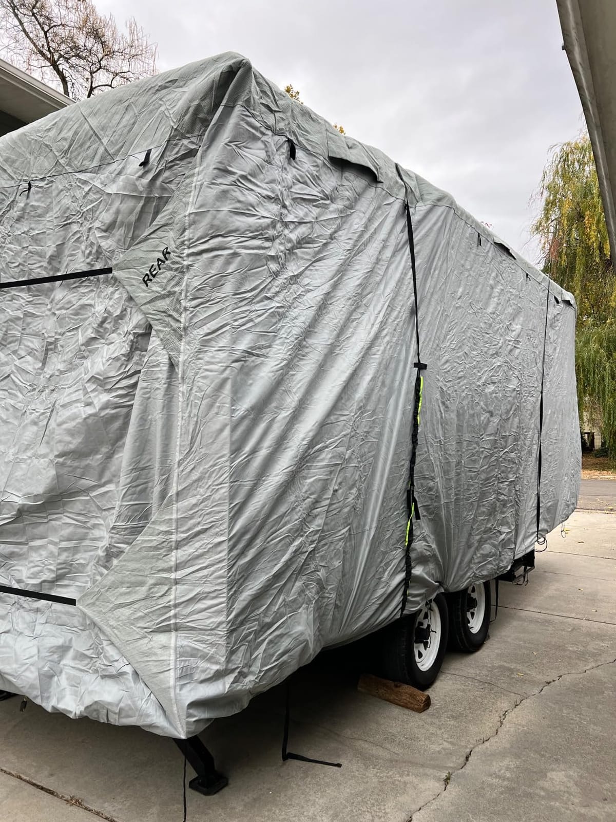 Class C RV Cover Extra Thick 7 Layer Top, Fits 26'-29' RV, Heavy Duty Windproof Class C Cover, Waterproof Anti-UV Camper Cover with RV Accessories 3 Extra Long Straps, Gutter Covers customer photo 1
