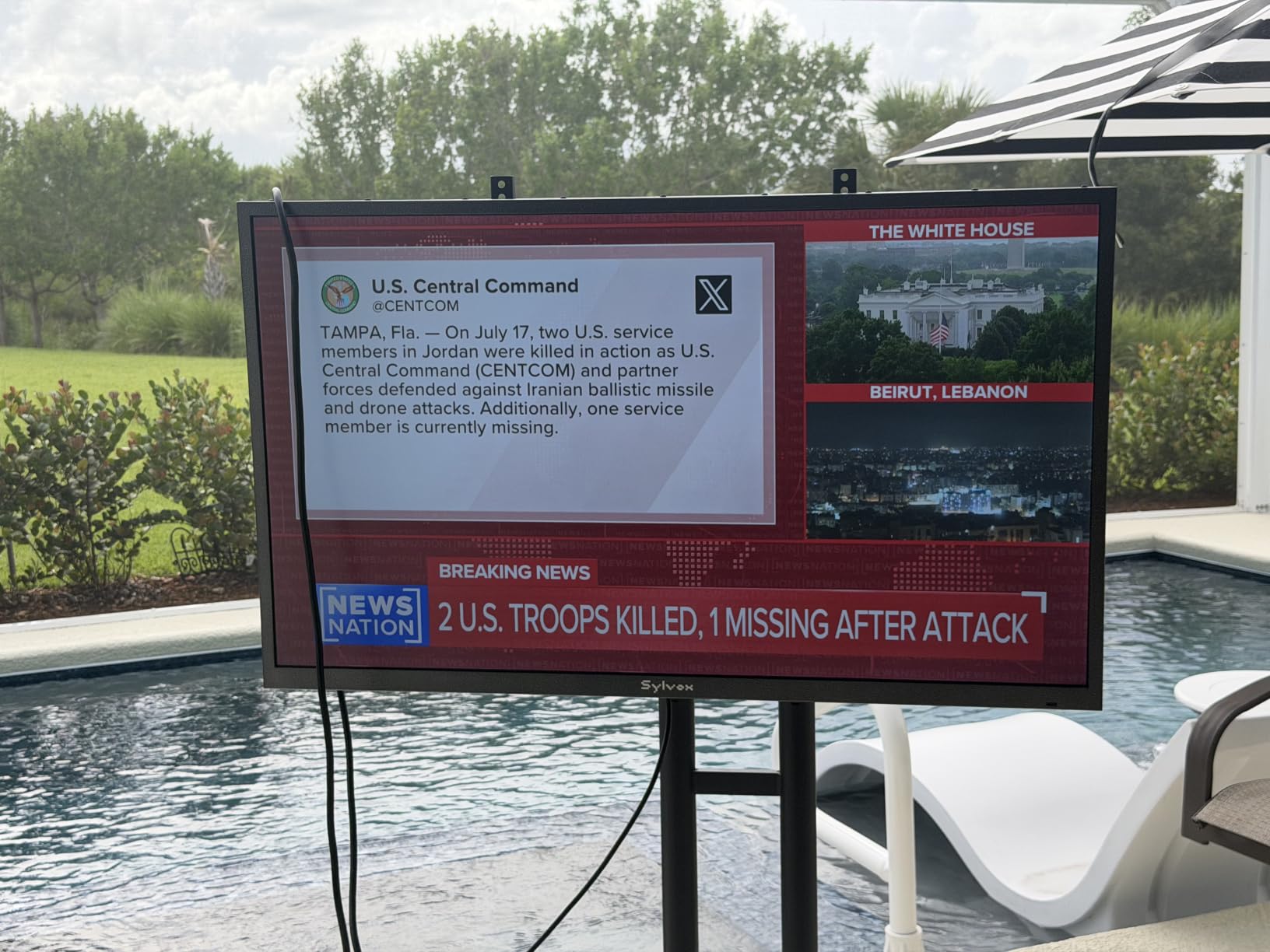 SYLVOX Outdoor TV, 43 inch Smart Waterproof Outdoor TV, 4K UHD Weatherproof customer photo 1