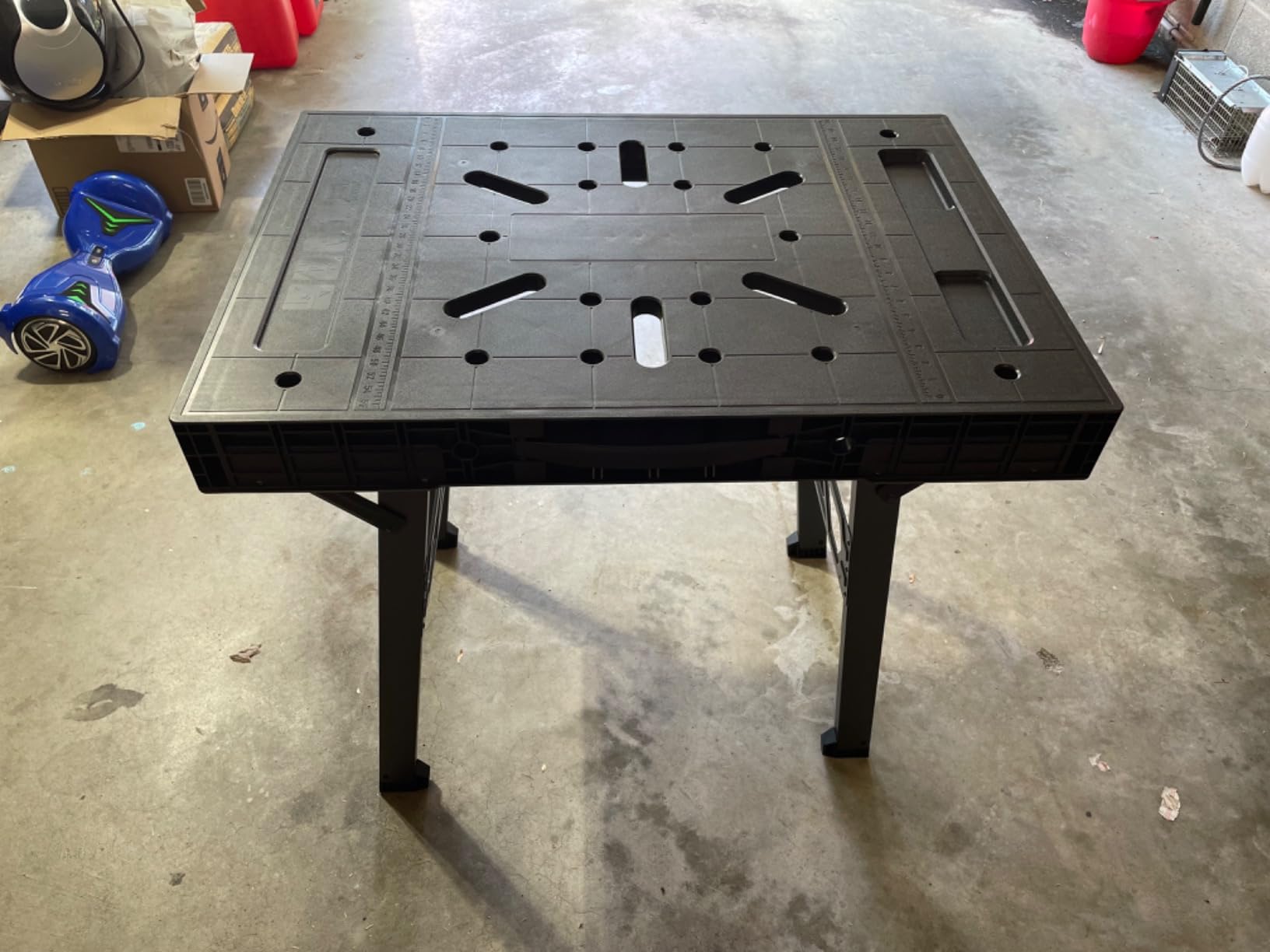 Portable Workbench, Folding Worktable, 1650lbs Capacity, Black customer photo 2