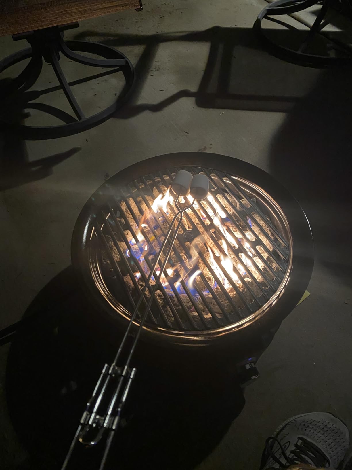 Ciays Large Propane Fire Pit 19 Inch, Gas Fire Pit with Grill Grate, Folding Legs, Hose Hooks, Propane Tank Holder, Cover & Carry Strap, Portable Outdoor Fire Pit for Camping, 58,000 BTU customer photo 2