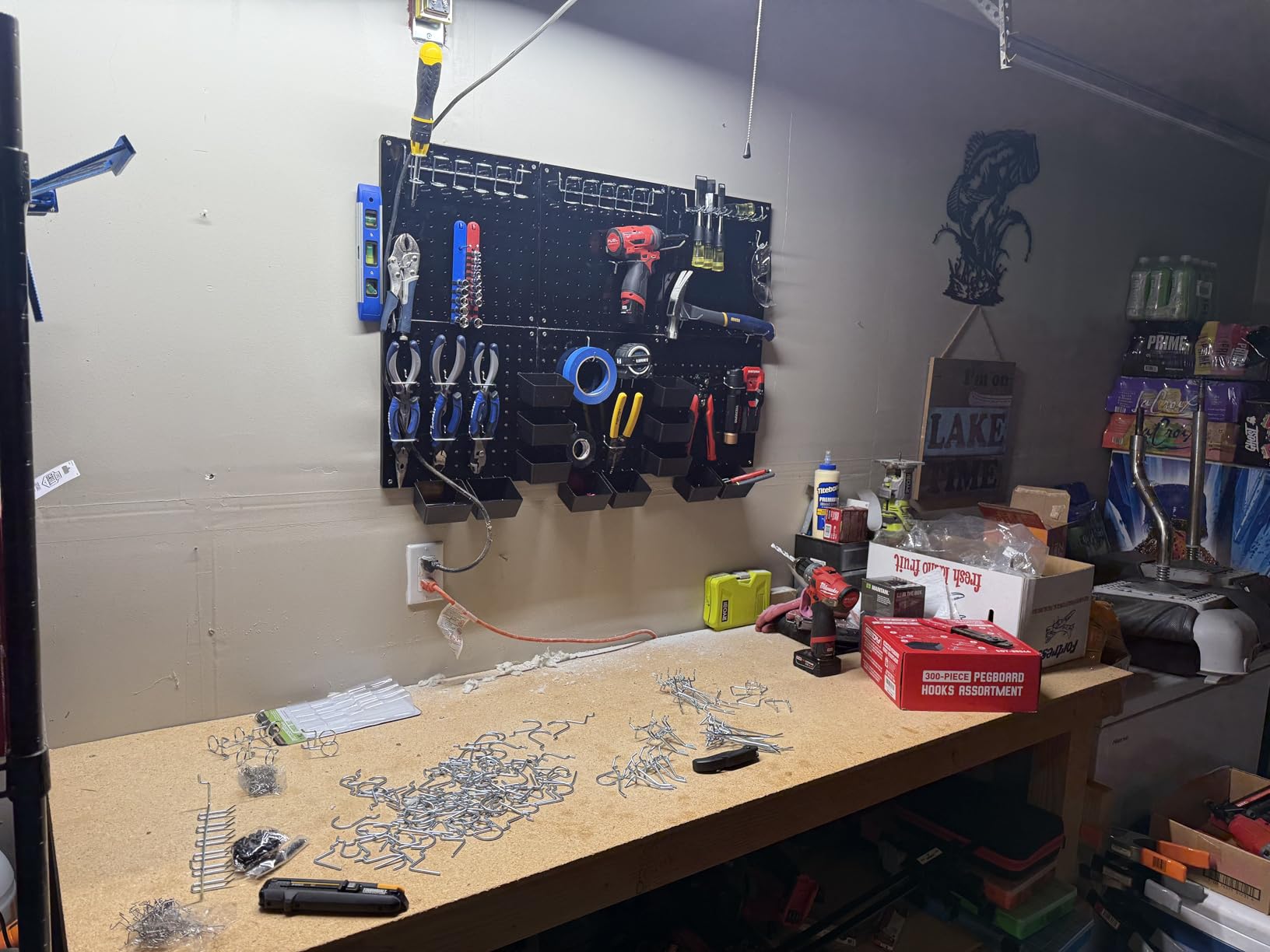 300-Piece Pegboard Hook Set, Pegboard Organizer Accessories for Hanging, Durable Metal Hooks for Tool Organization, Garage, Workshop, and Craft Storage customer photo 1