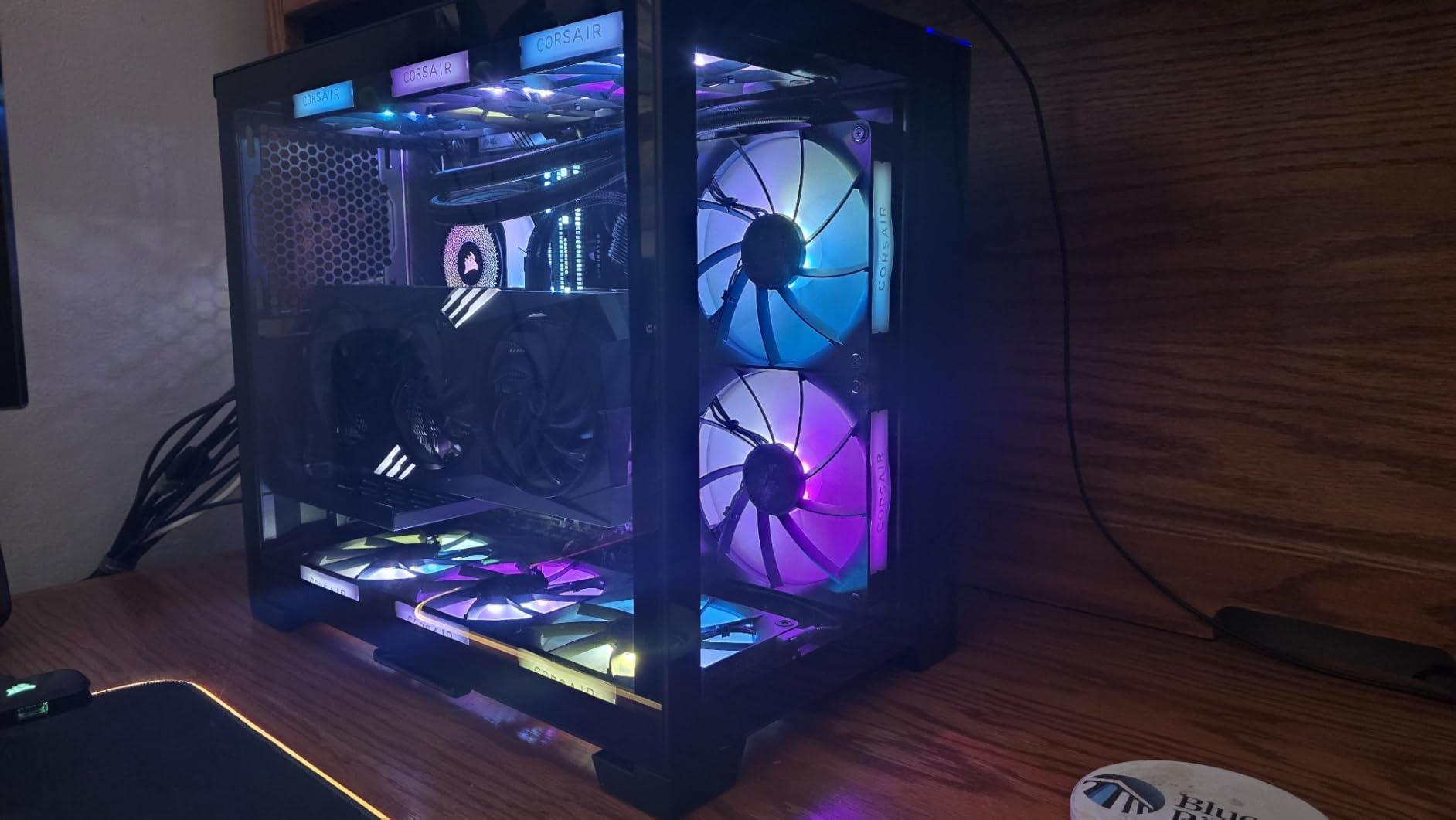 CORSAIR iCUE Link Titan 360 RX RGB Liquid CPU Cooler – 360mm AIO – Low-Noise – FlowDrive Cooling Engine – Intel LGA 1851/1700, AMD AM5/AM4 – 3X RX120 RGB Fans – iCUE Link System Hub Included – Black customer photo 2
