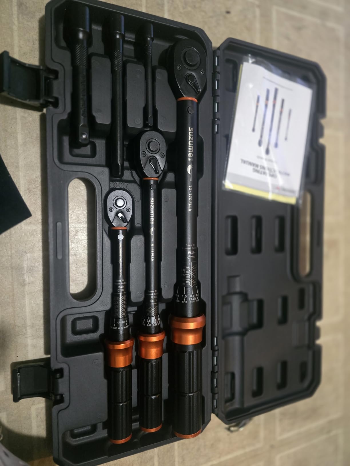 SUZUME Torque Wrench Set 1/2 3/8 1/4 Inch Drive Click ±3% Accuracy customer photo 2