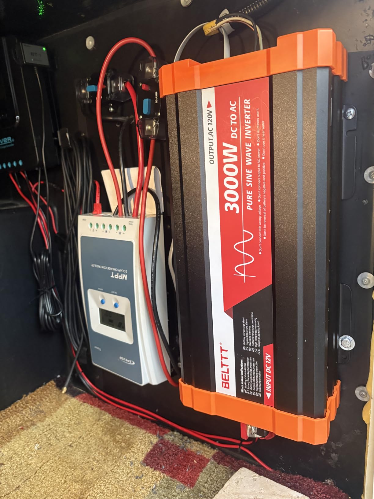 BELTTT 3000W Pure Sine Wave Inverter 12V DC to 120V AC, 6000W Peak customer photo 1