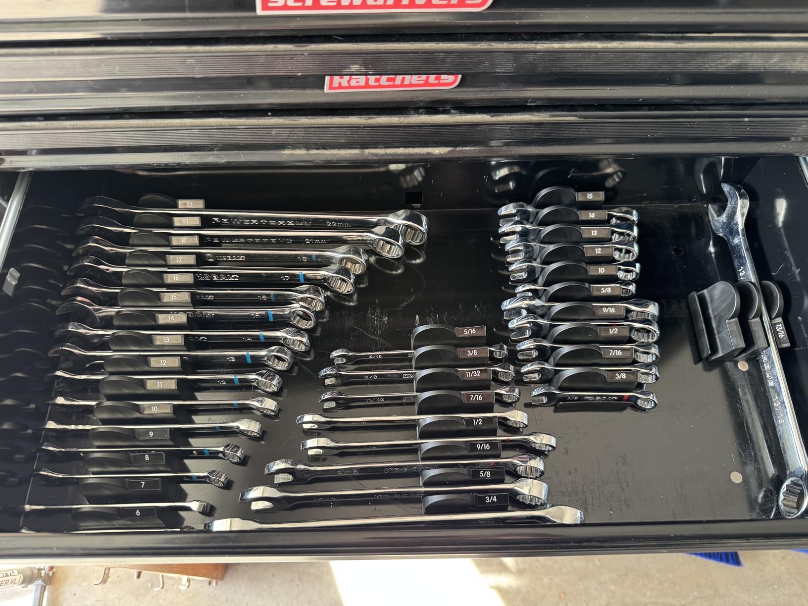 DEHOYI 48 PCS MAGNETIC Modular Wrench Organizer for Tool box, Metric & SAE customer photo 2