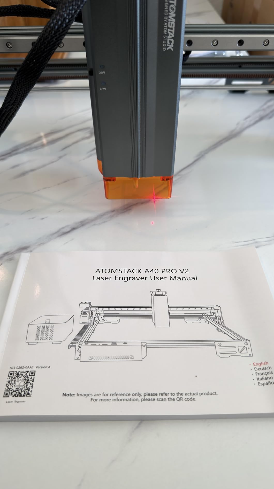 ATOMSTACK 10W Laser Engraver, A10 PRO V2 Laser Cutter, 0.06mm High Accuracy Laser Engraving Machine for Wood and Metal, Dark Acrylic, Glass, Leather customer photo 1