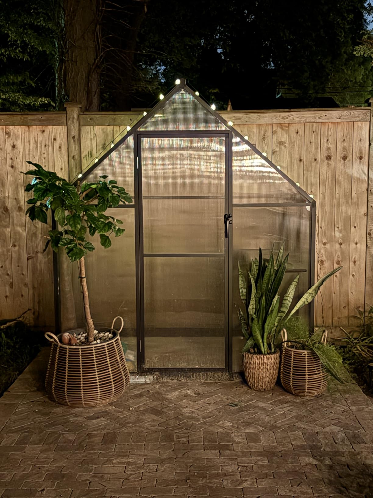8X10FT Greenhouse with Thermometers, Large Aluminum Greenhouse for Outdoors customer photo 1