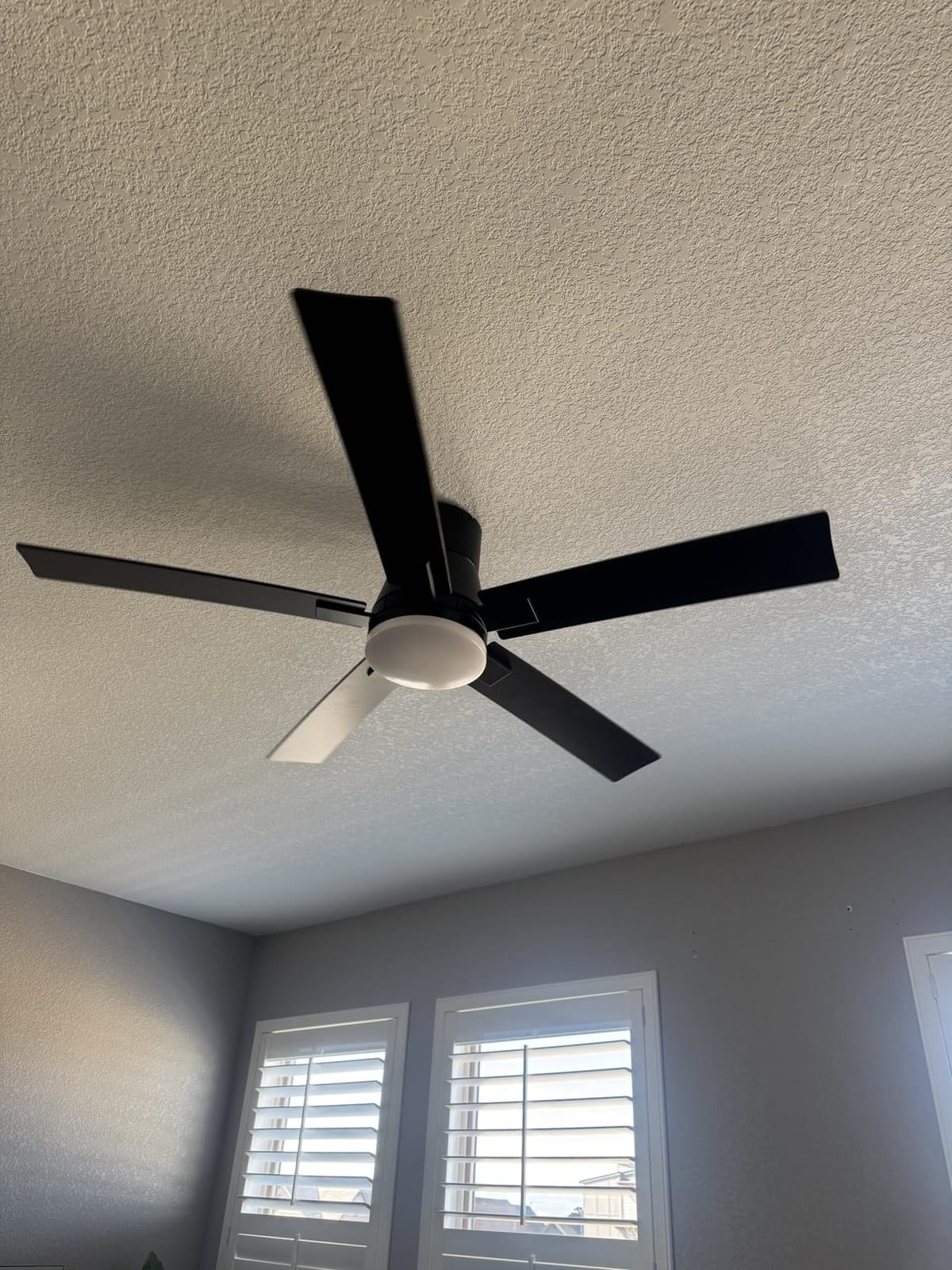Rayqueen 84 Inch Black Ceiling Fans with Lights and Remote,Includes Downrod customer photo 1