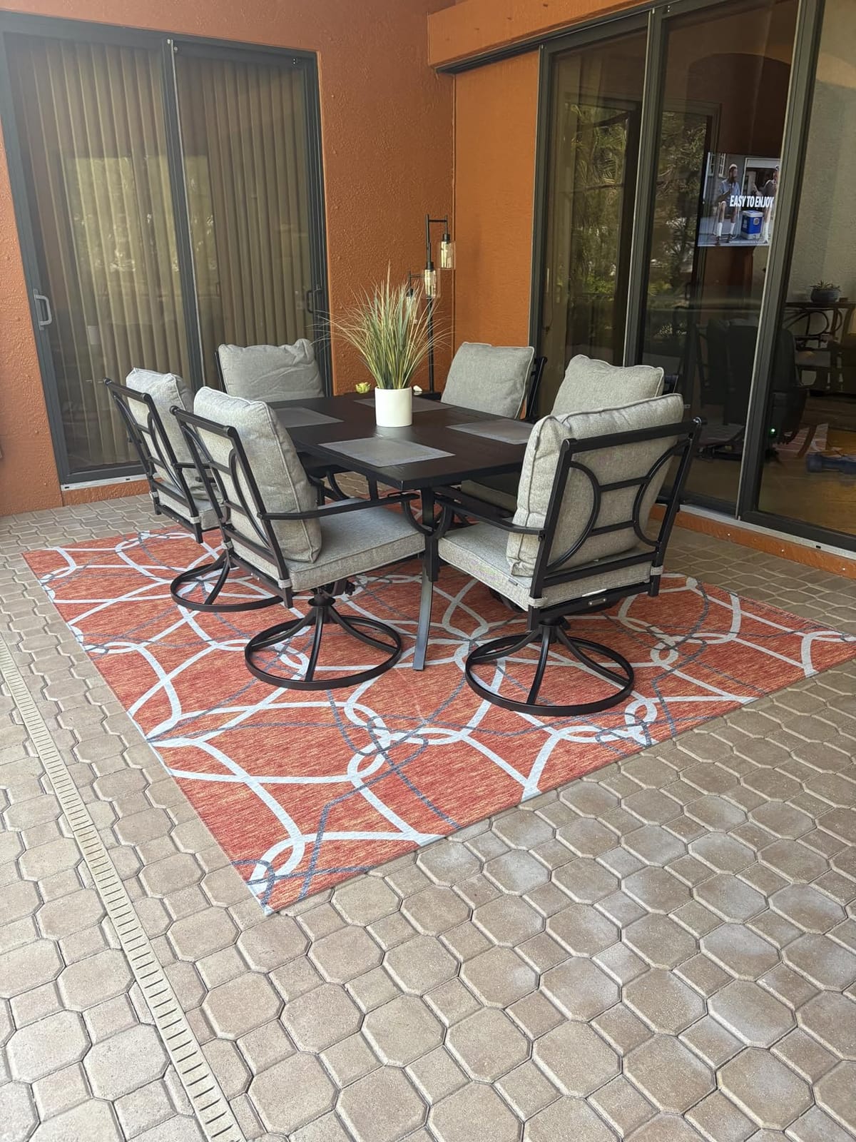 Grand patio 9-Piece Outdoor Dining Set for 8 with Swivel Patio Chairs customer photo 1