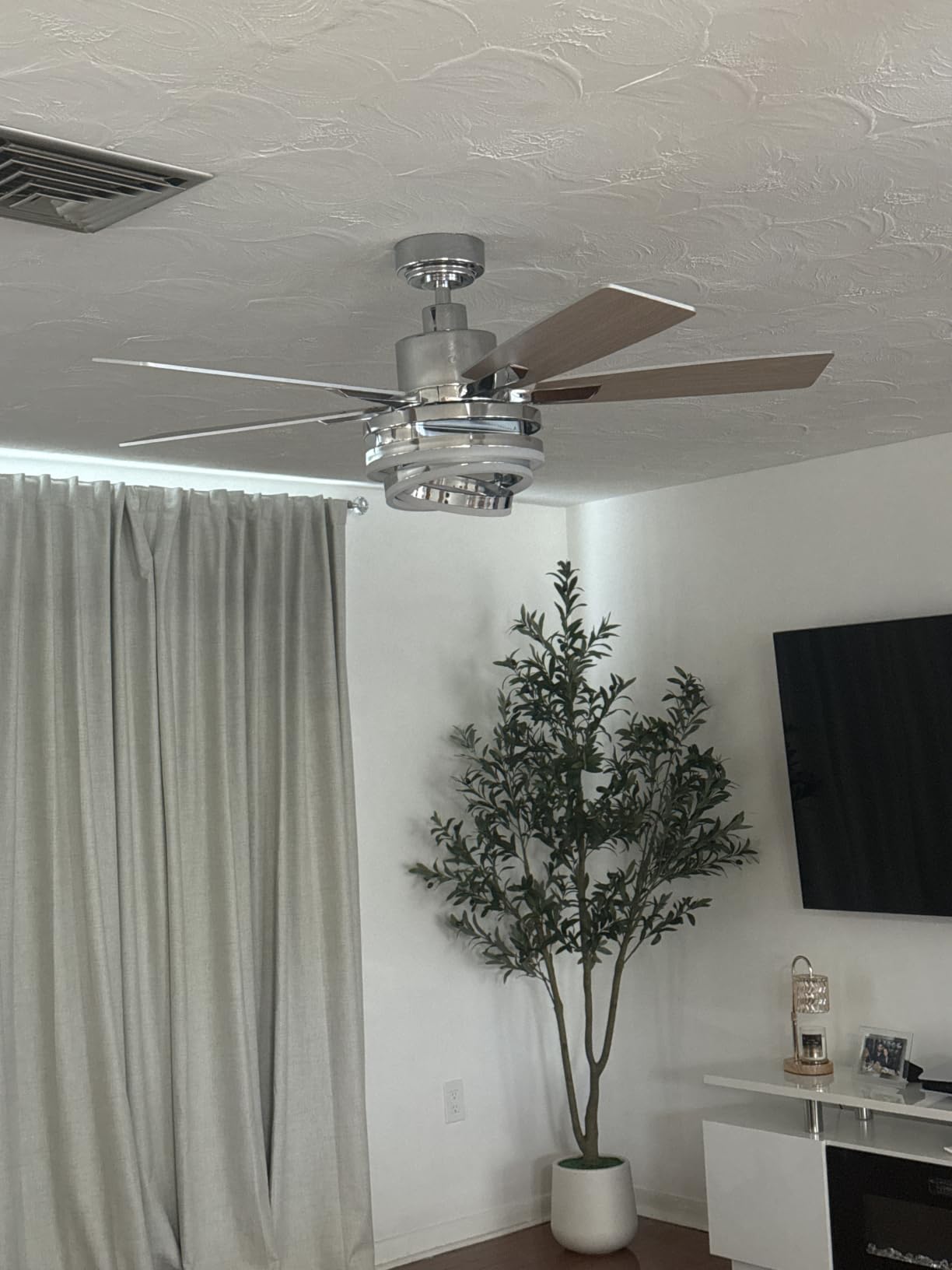 72 Inch Large Gold Modern Ceiling Fans with Lights customer photo 2