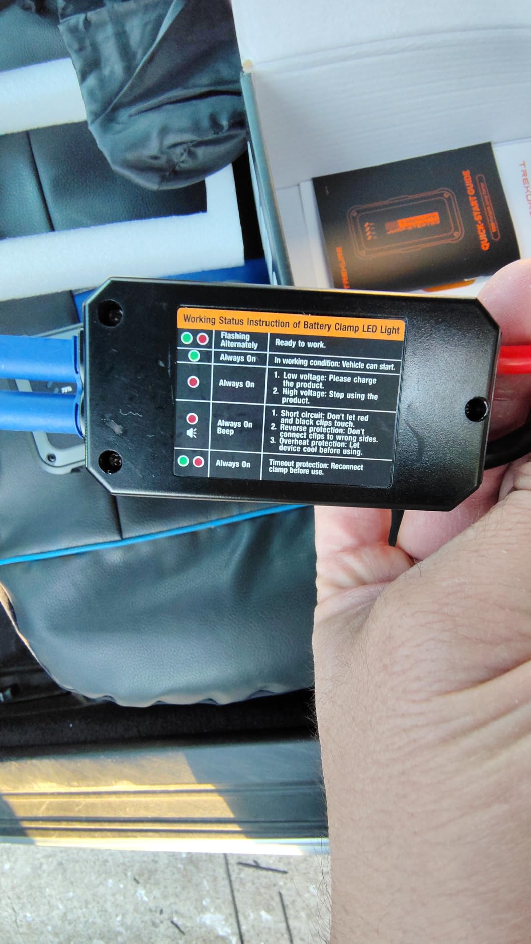 TREKURE Portable Car Battery Jump Starter 4000A 16800mAh Jump Box, Car Battery Jumper Starter Portable Jumper Cables for car(8.0L Gas/6.5L Diesel), Fast Charge, Lights, Compact customer photo 1