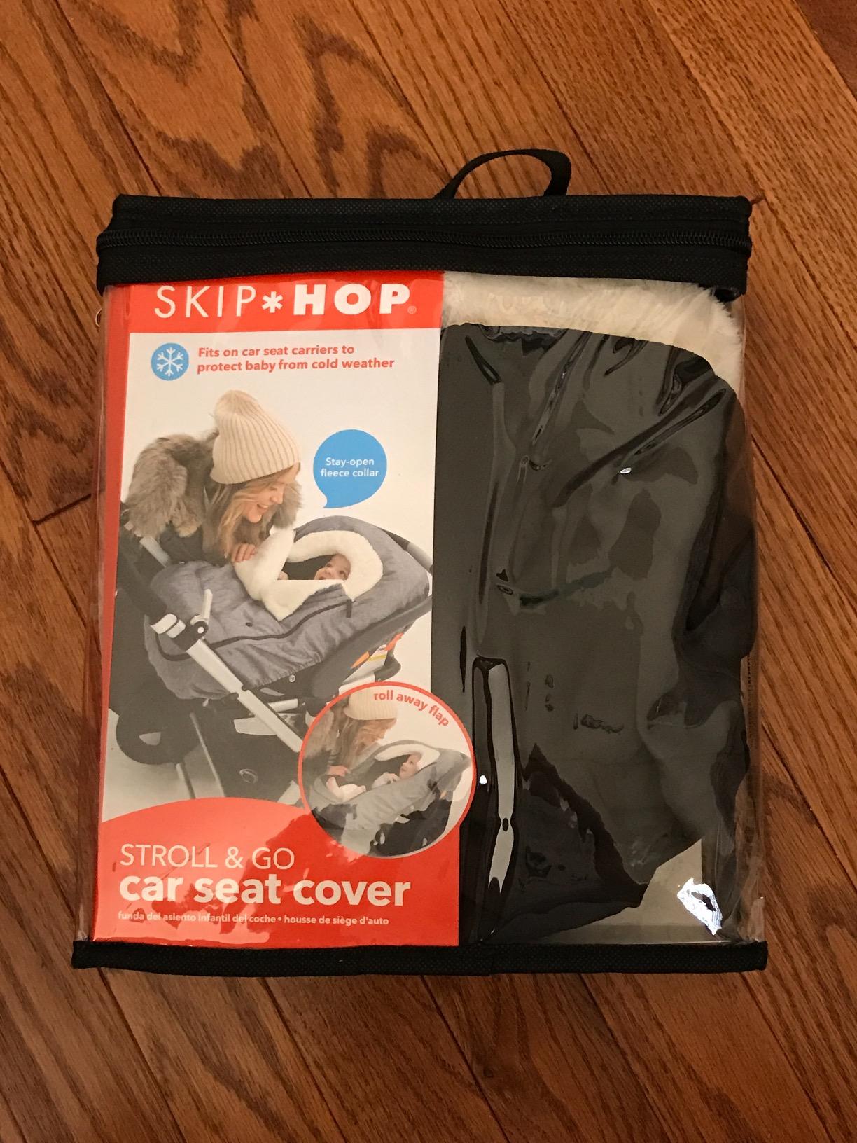 Skip Hop All Seasons Baby Car Seat Cover 4 in 1 Universal Fit with UPF40+ Sunshade and Water Resistant Fabric Oat customer photo 2