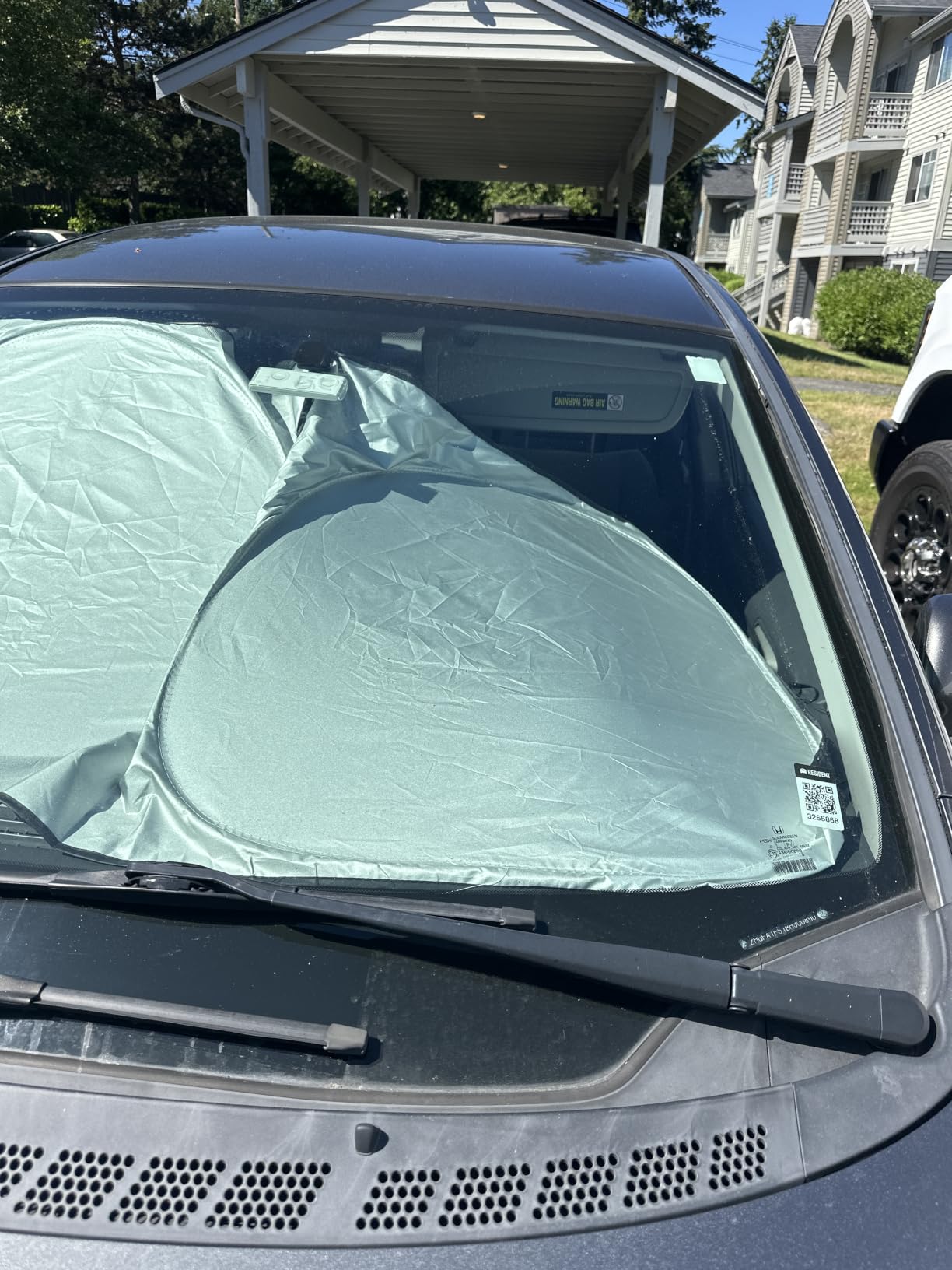 SINGARO 300T Universal Car Windshield Sun Shade, Foldable Reflective for Windshield & Window Shades with Overlapping Design, Car Interior Accessories (58
