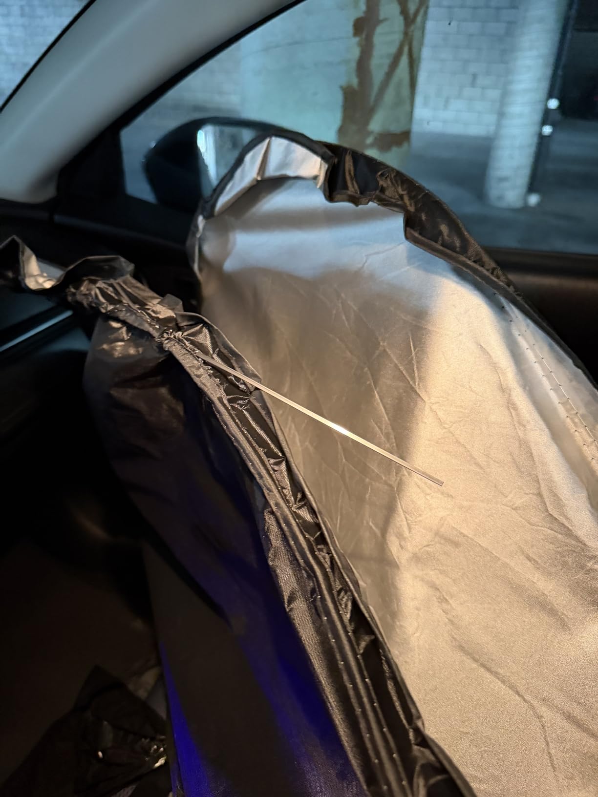 SINGARO 300T Universal Car Windshield Sun Shade, Foldable Reflective for Windshield & Window Shades with Overlapping Design, Car Interior Accessories (58