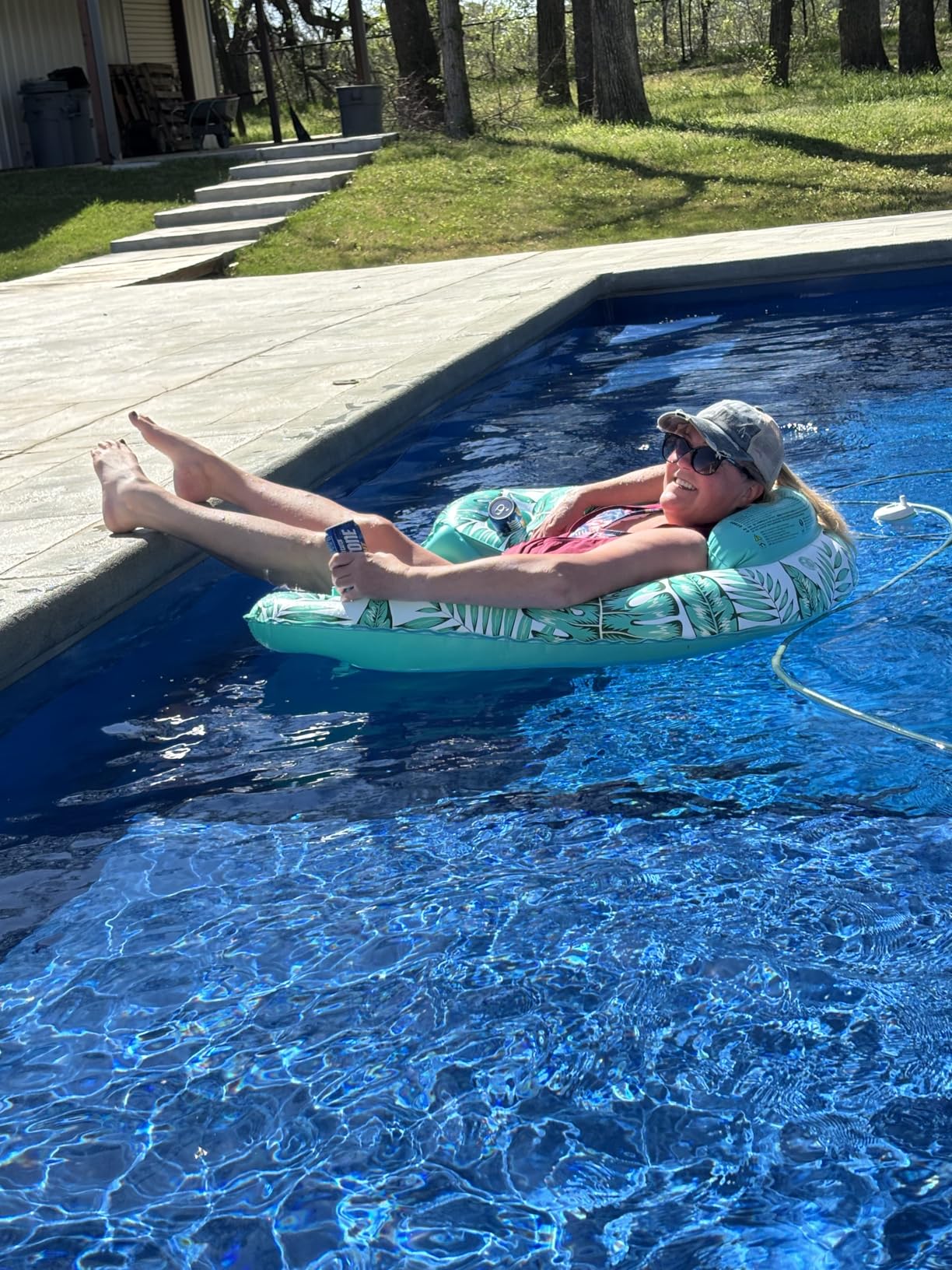 Jasonwell Inflatable Pool Float Chair - 2Pack Pool Floaties Floating Pool Chair Lounge Floats for Swimming Pool Water Chair Pool Lounger with Cup Holder Pool Toy Party Floaty Adults (BG-L) customer photo 2