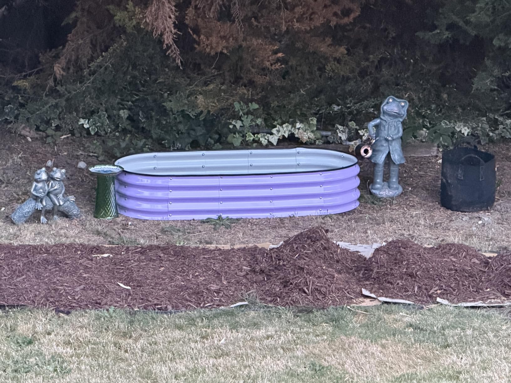 Winpull Raised Garden Bed Kit, 5x2x1 ft Galvanized Planter Box Outdoor with Safety Edging, Large Metal Raised Beds for Gardening Vegetables Flower Fruits (Avocado Green) customer photo 2