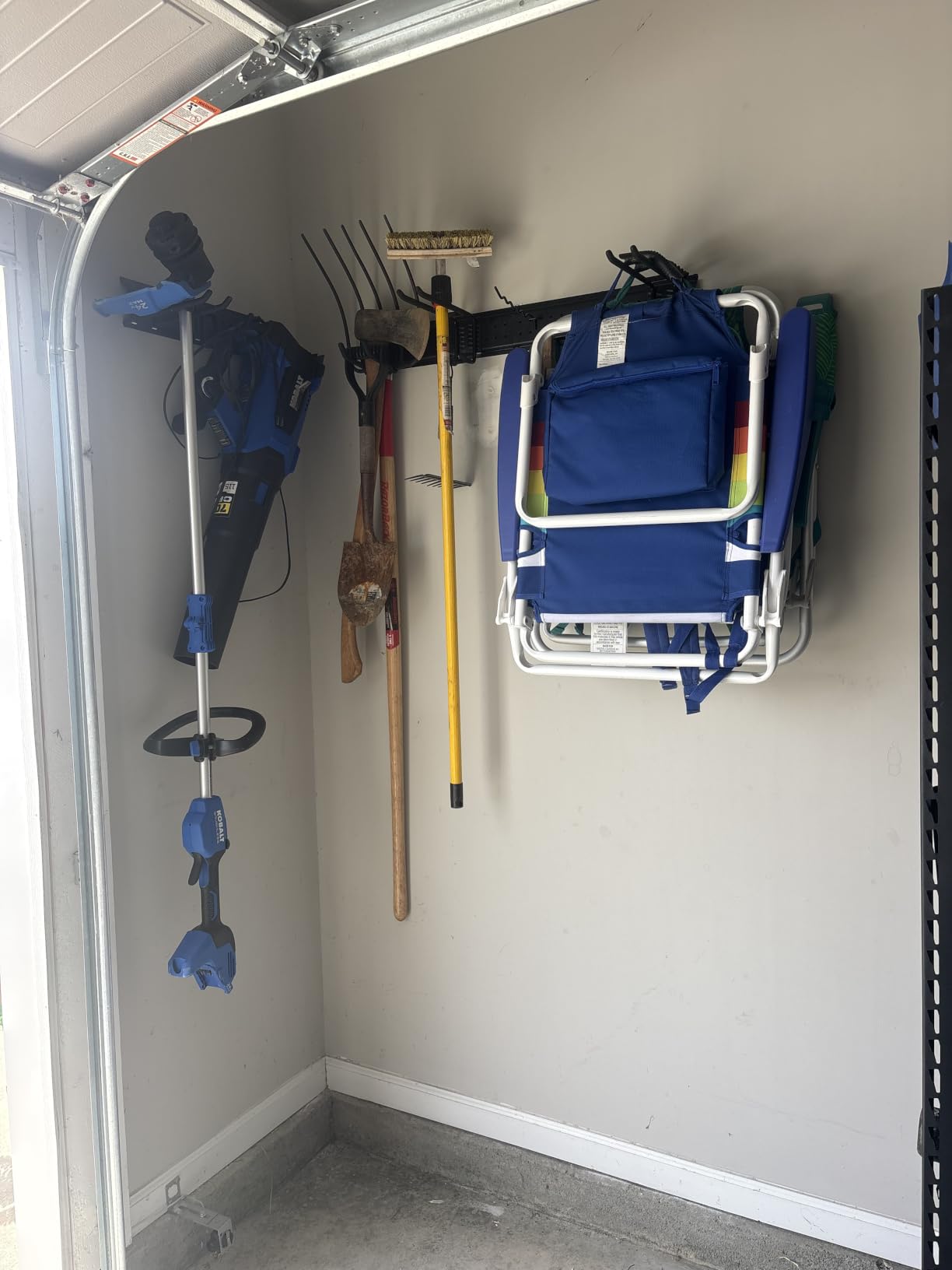 Garage Tool Organizer Wall Mount 49.5 inches with 10 Adjustable Heavy-Duty Hooks, Garage Organization, Garden Tool Storage Rack, Yard, and Shed, Holds Up to 400 lbs customer photo 1