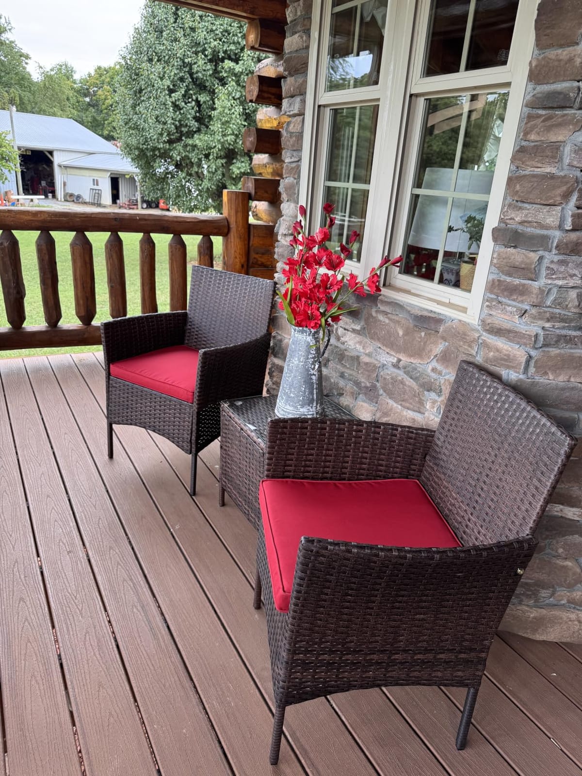 Best Choice Products 3-Piece Outdoor Wicker Conversation Bistro Set, Space Saving Patio Furniture for Garden w/Side Table - Taupe/Desert customer photo 1