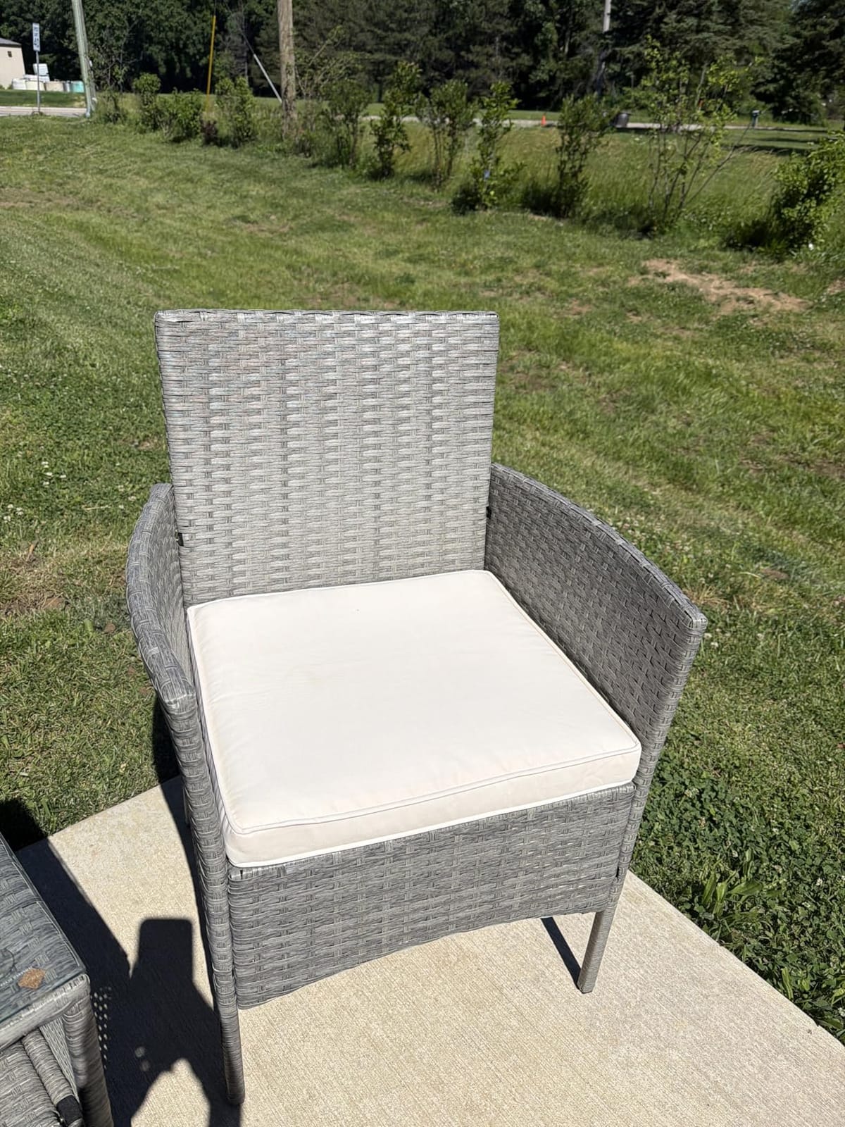 Best Choice Products 3-Piece Outdoor Wicker Conversation Bistro Set, Space Saving Patio Furniture for Garden w/Side Table - Taupe/Desert customer photo 2