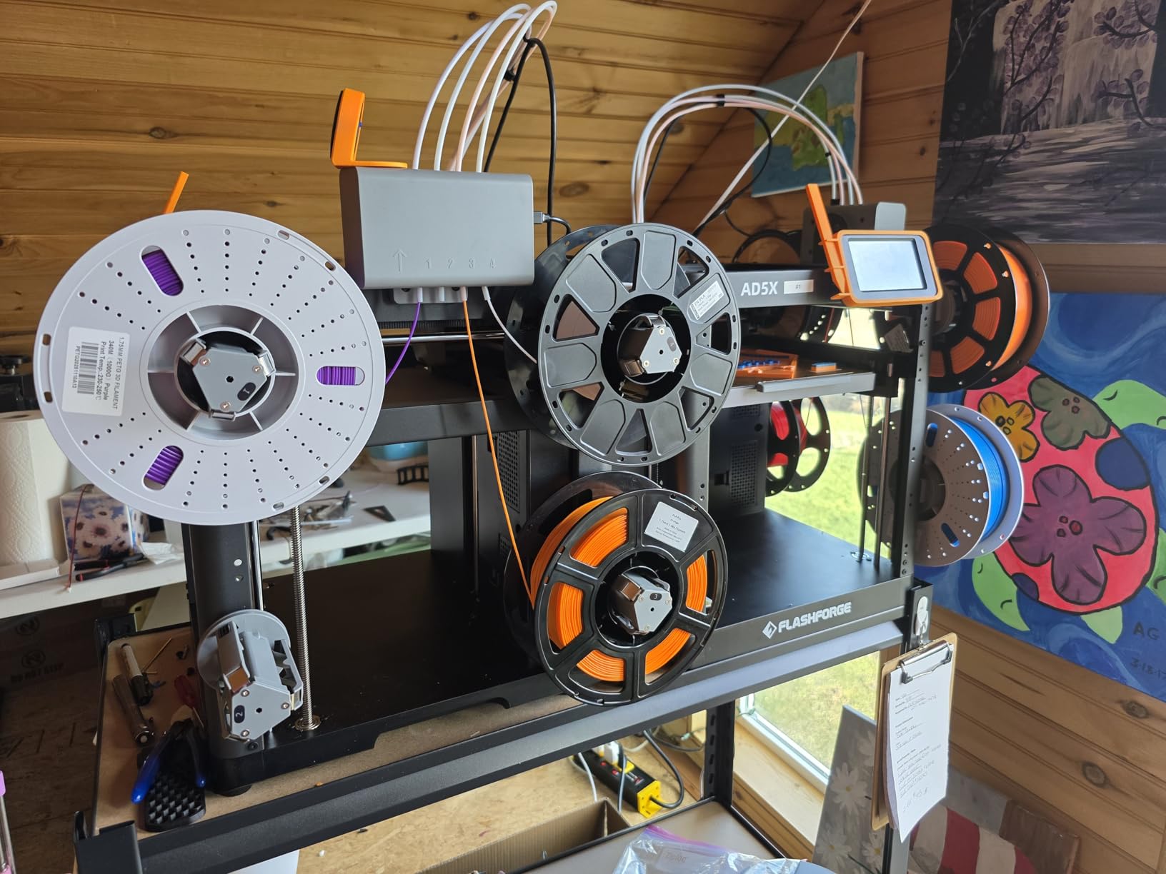 Flashforge AD5X Multicolor 3D Printer, 600mm/s High-Speed 3D Printer with 300˚C Nozzle, Auto Leveling and PEI Flexible Plate, 220x220x220mm customer photo 1