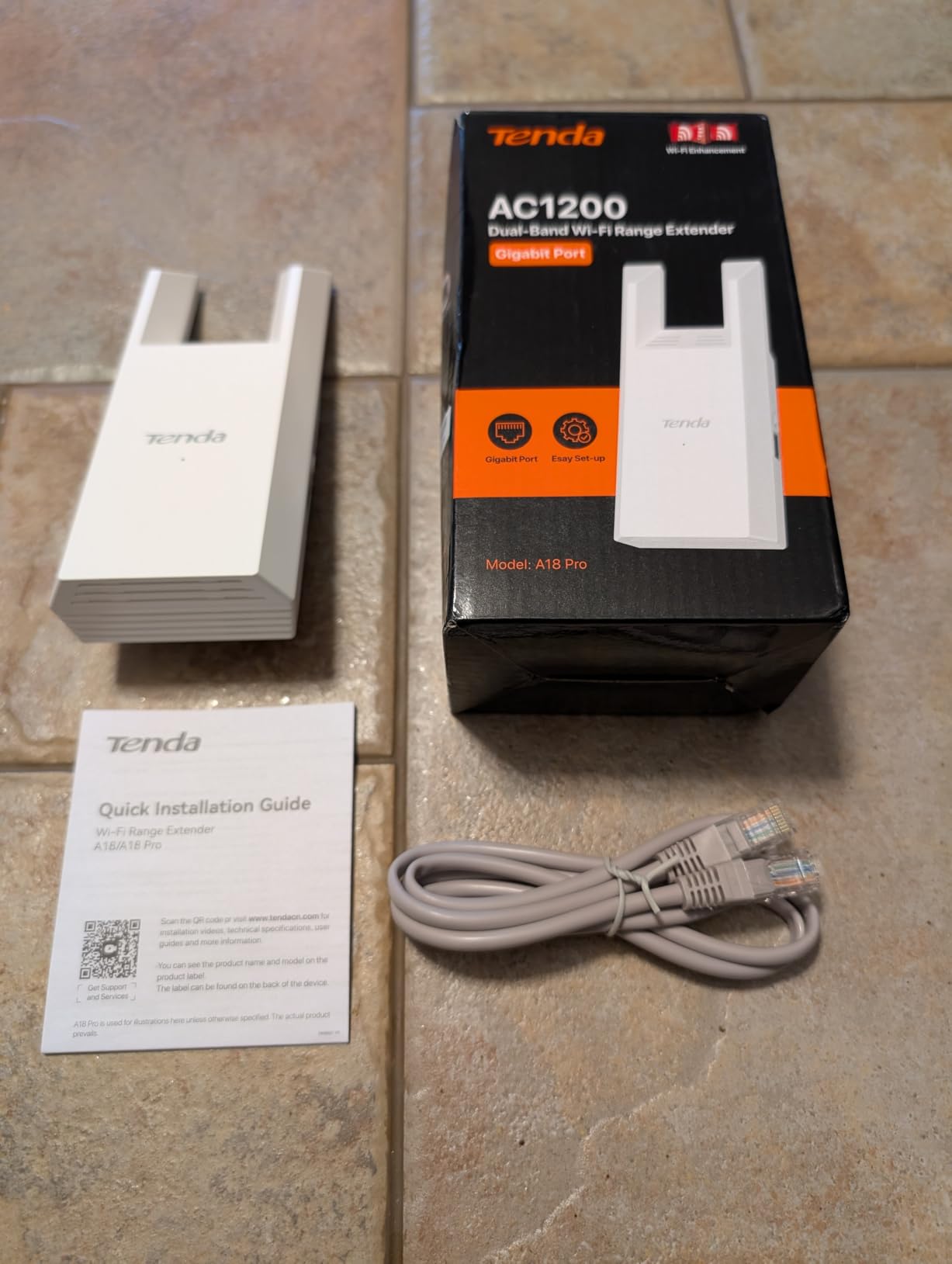 Tenda WiFi Range Extender AC1200 - WiFi Extender with Gigabit Ethernet Port, 1.2Gbps Home Signal Booster, Dual Band, Up to 1600 Sq & 32 Devices (A18Pro) customer photo 1