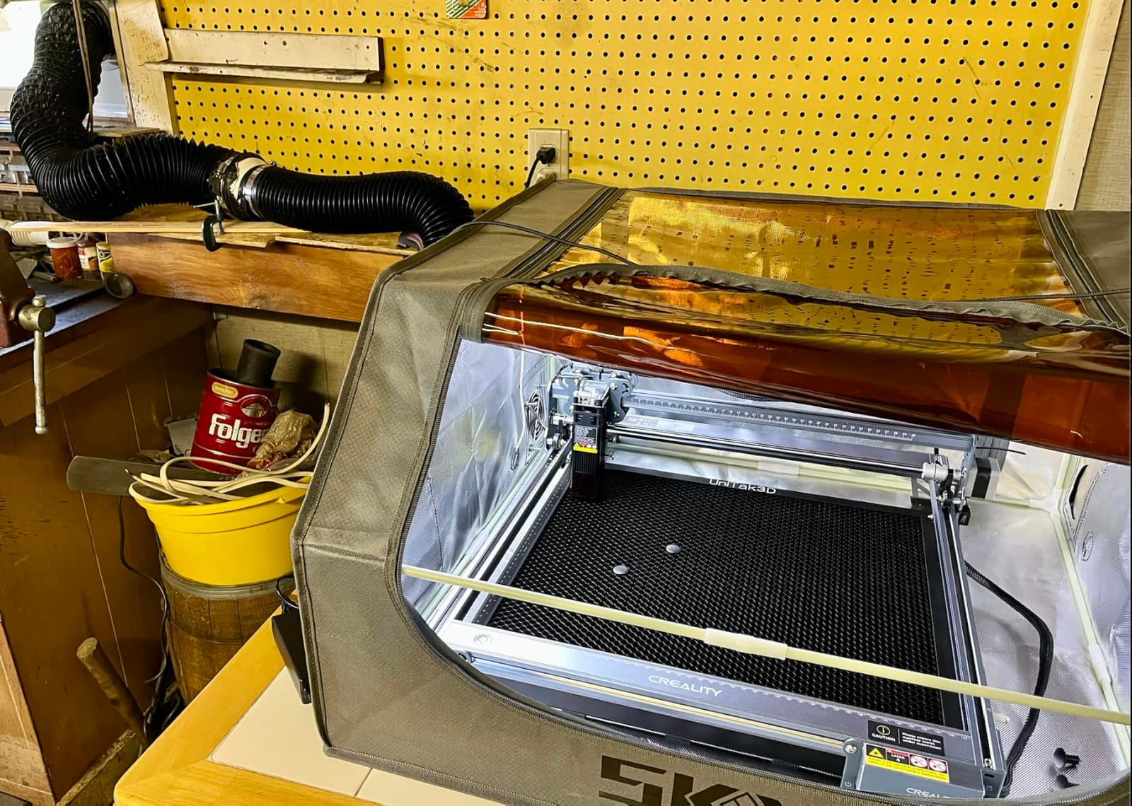 CREALITY FALCON 10w Laser Engraver with Air Assist, Laser Engraving Machine with Rotary Roller, 72W High Precision Laser Cutter and Engraver for Wood, Metal, Acrylic, Cylindrical Objects, Tumblers customer photo 1