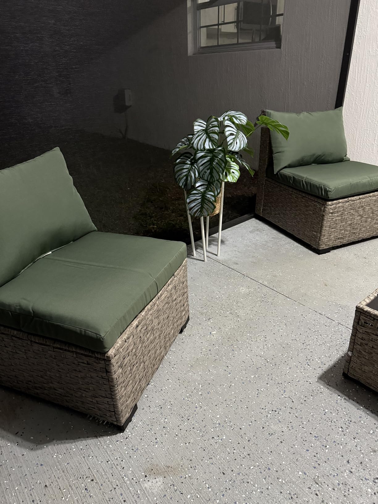UDPATIO Outdoor Patio Furniture Set 7 Pcs Wicker Sectional Sofa Green customer photo 2