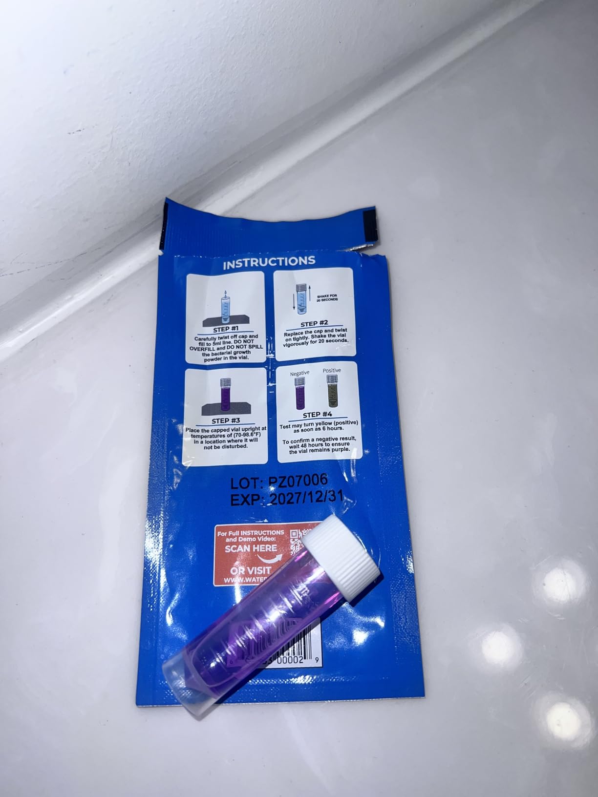 Watersafe® Bacteria Water Test Kit – USA-Made – Results as Fast as 6 Hours – Detects Coliform (Inc. E. coli) & Non-Coliform Bacteria in Drinking, Well & Tap Water – Lab-Quality Testing – 4 Pack customer photo 2