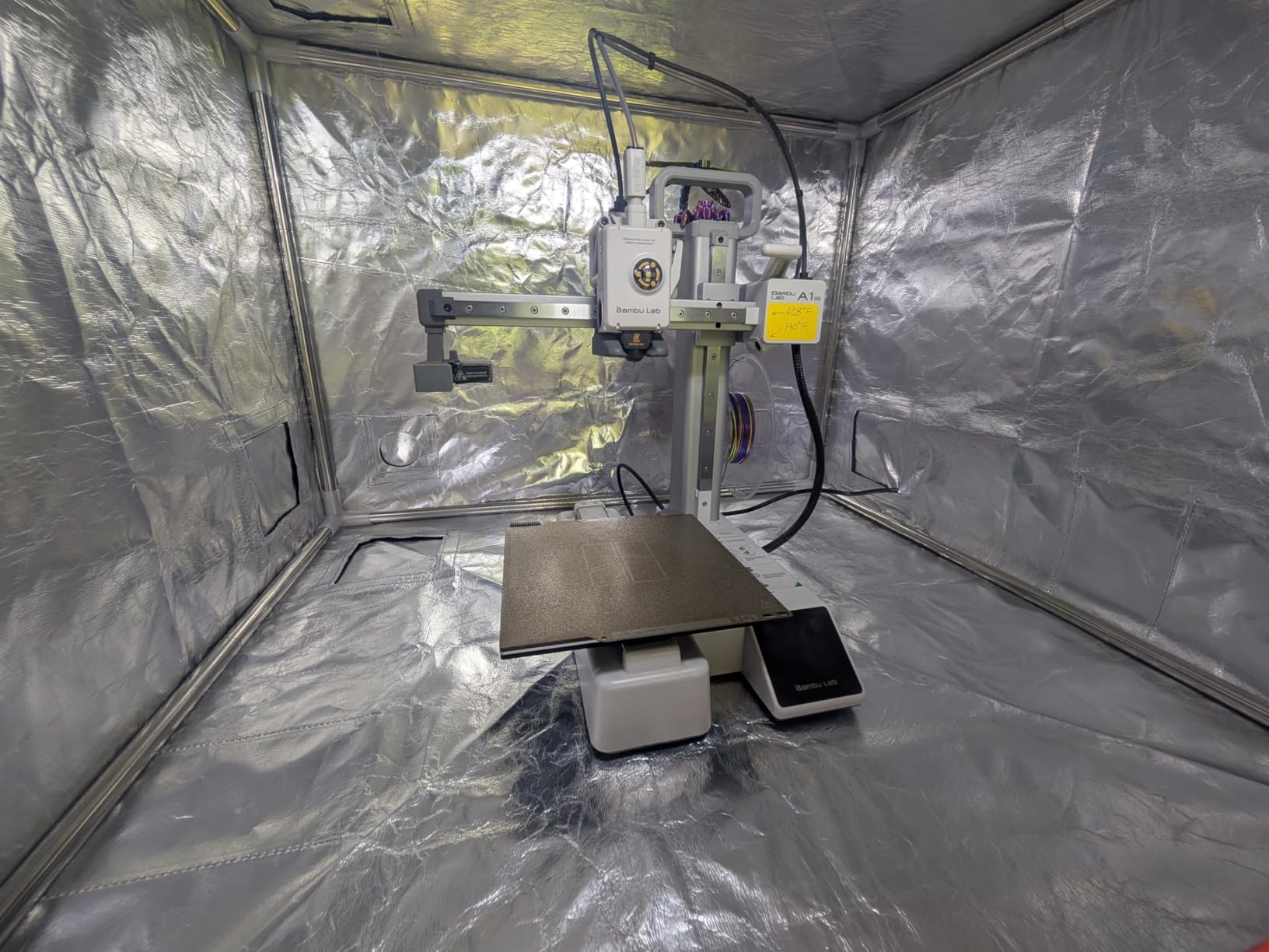 Dual-Placement Resin 3D Printer Enclosure Cover Tent with Adjustable Ventilation Exhaust Fan kit Compatible with Creality Anycubic Elegoo Series Mars 5 Ultra, Photon Mono 4 Resin UV 3D Printer customer photo 1