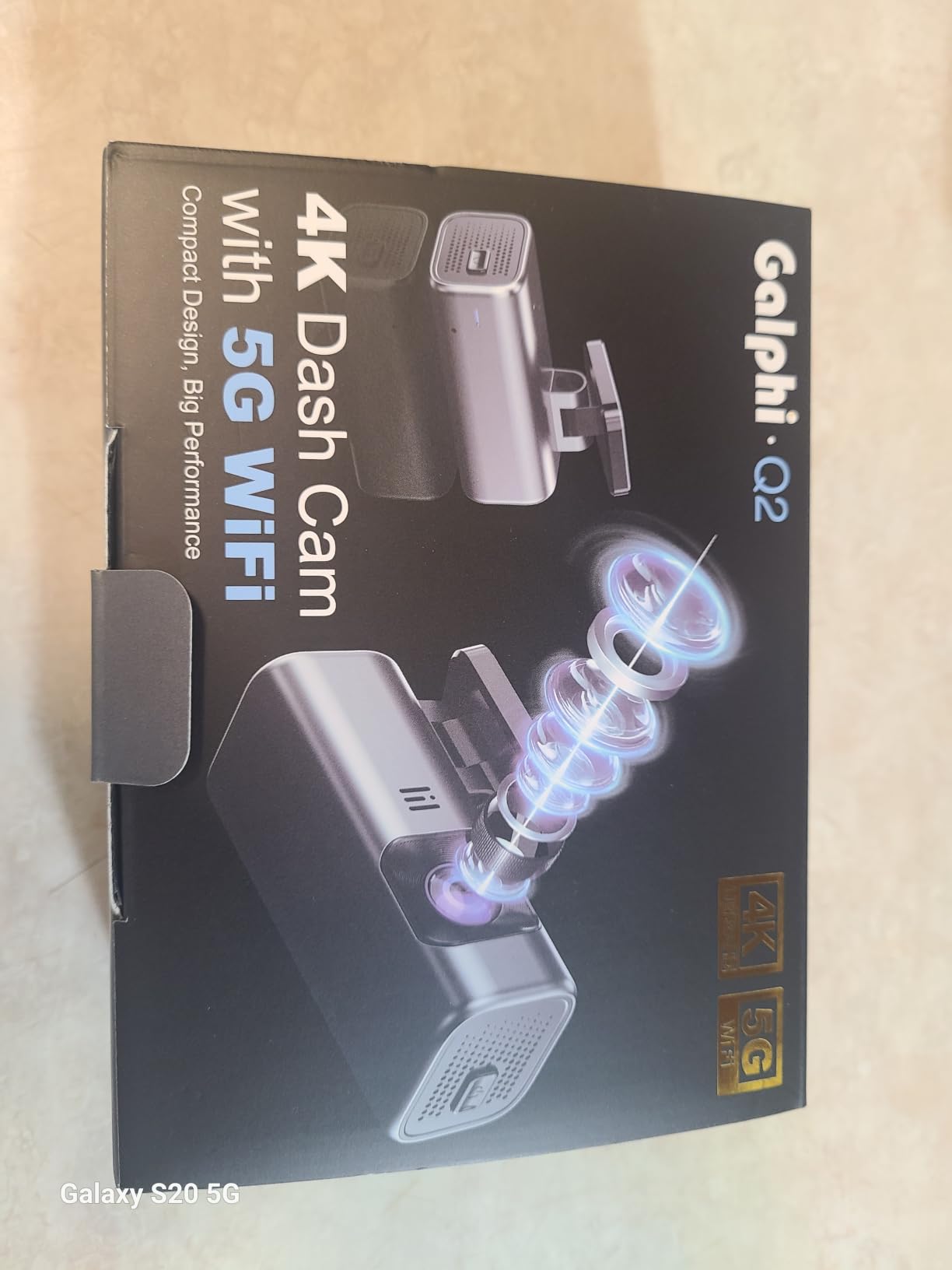 galphi 4K Dash Cam Front, 5GHz WiFi, 32GB Card Included, Mini Dashcam | Screen-Free, APP Control, 160° Wide Angle, G-Sensor, Loop Recording, 24H Parking Monitor, Night Vision, Easy Install customer photo 1