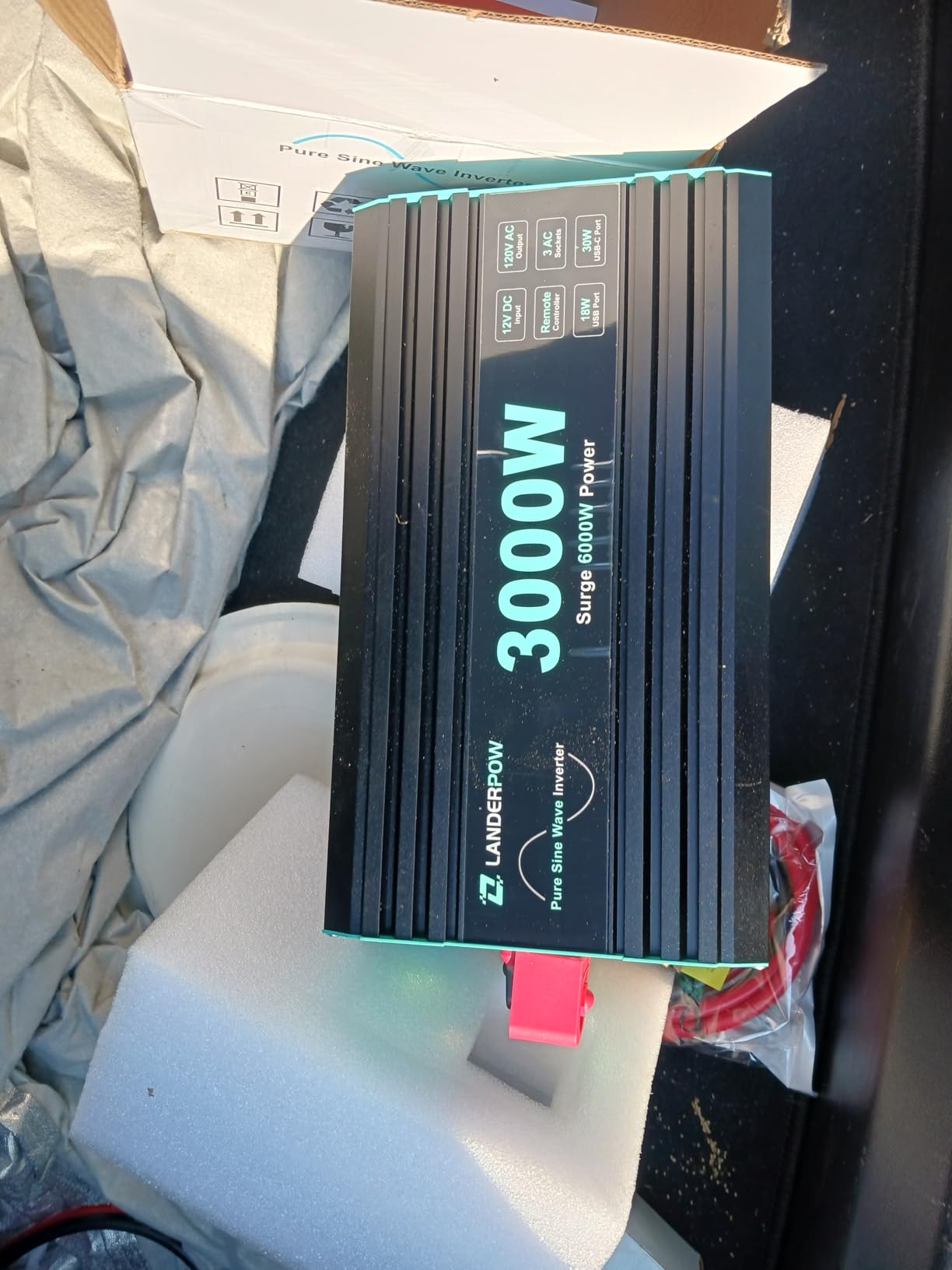 3000W Pure Sine Wave Inverter 12V DC to 120V AC 6000W Peak for RV customer photo 2